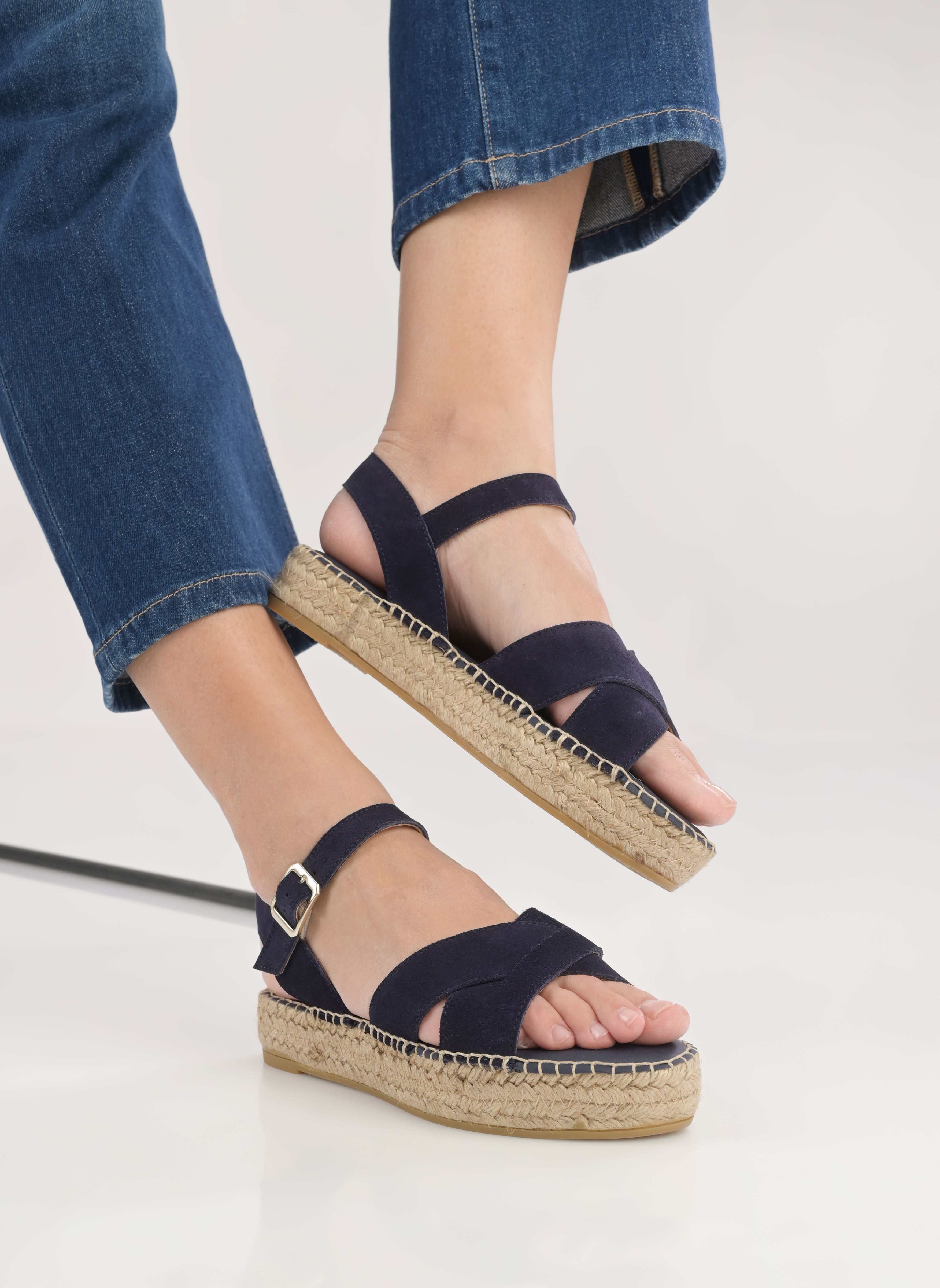 Flache Espadrilles Ipicène damen blau Georgia Rose Flache Espadrilles Ipicène damen blau MARINE