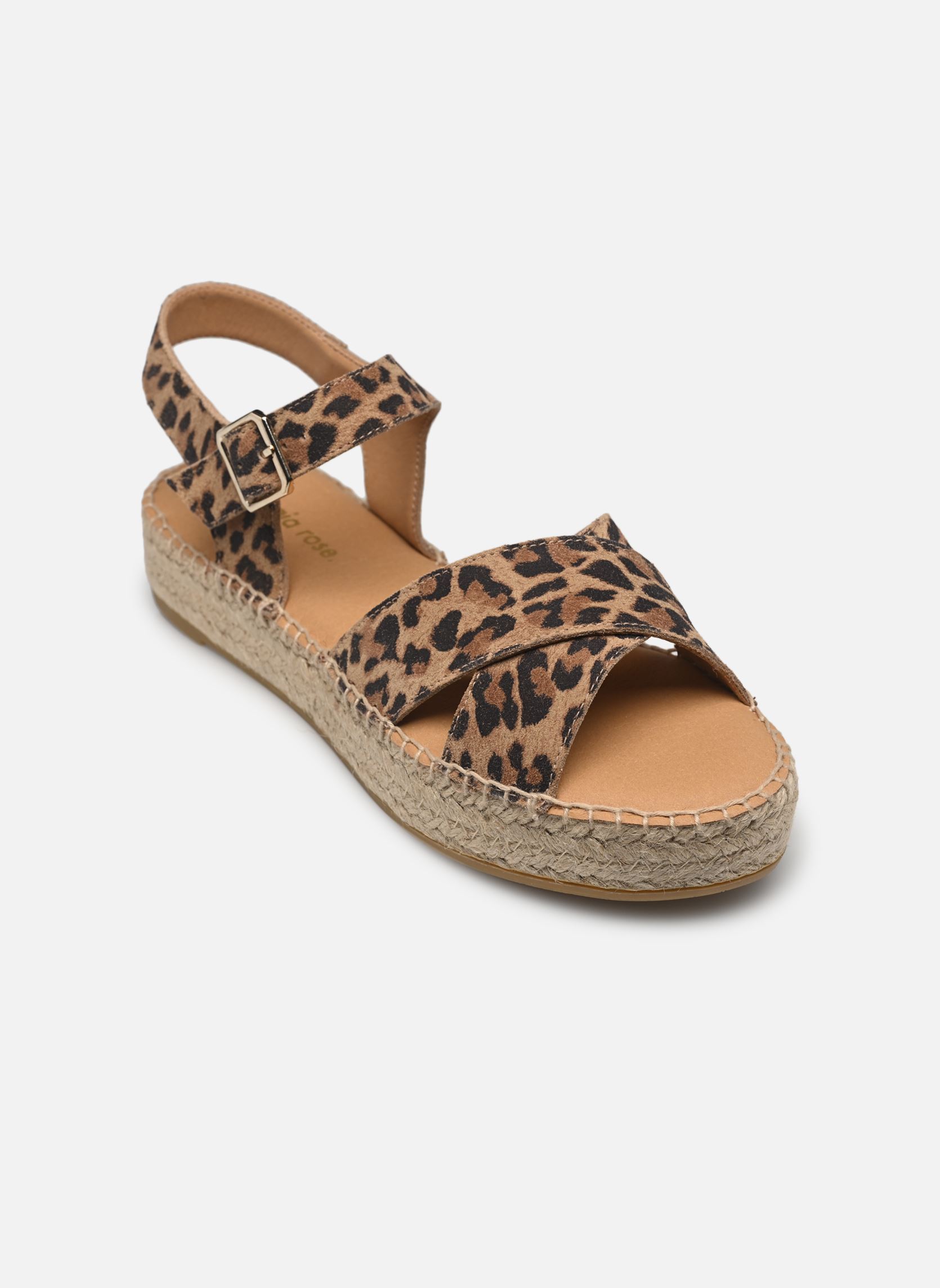 Platte espadrilles Ipicène dames beige Georgia Rose Platte espadrilles Ipicène dames beige LÉOPARD