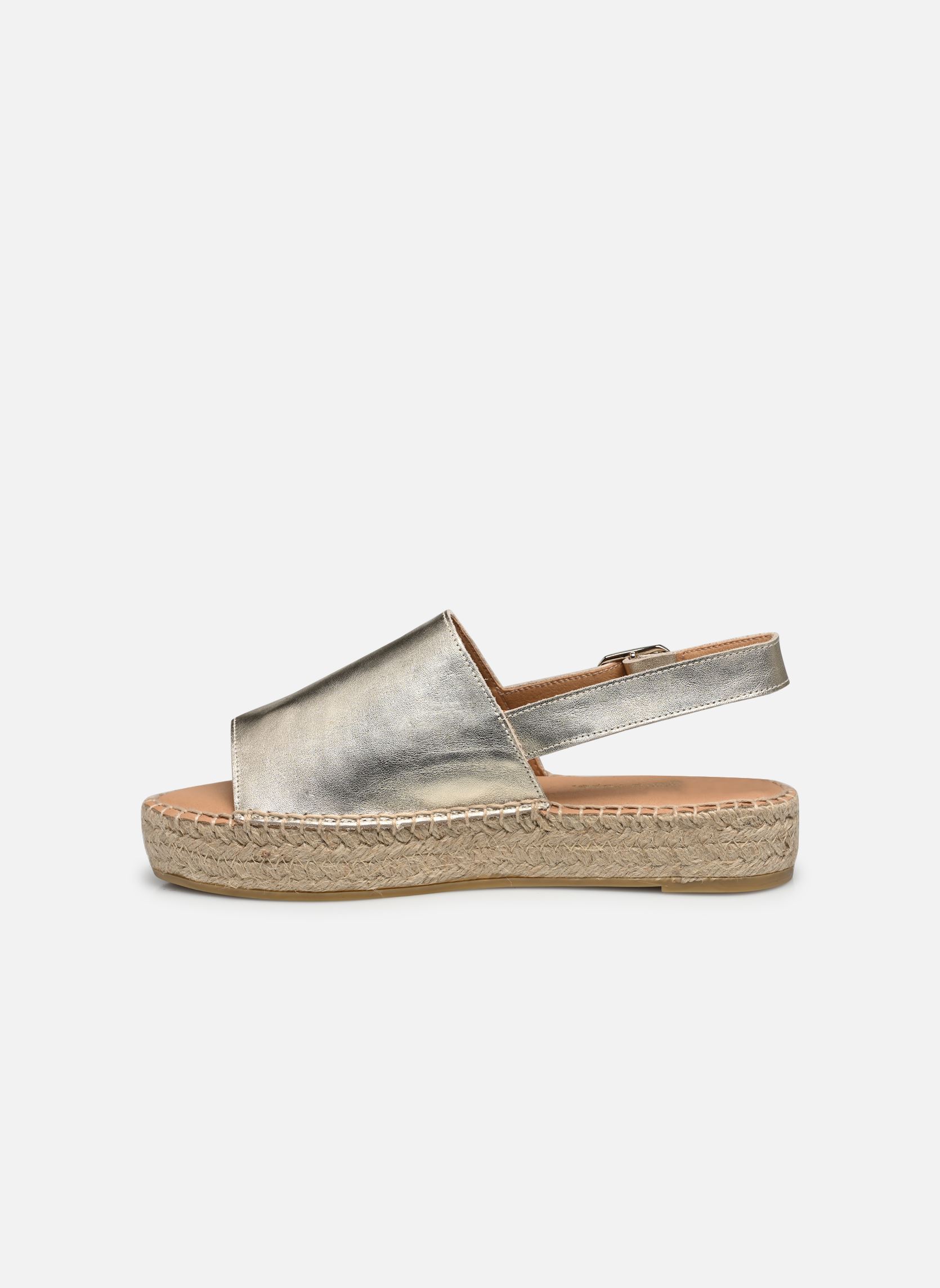 Espadrilles met sleehak en plateau Ive dames goud en brons Georgia Rose Espadrilles met sleehak en plateau Ive dames goud en brons DORÉ