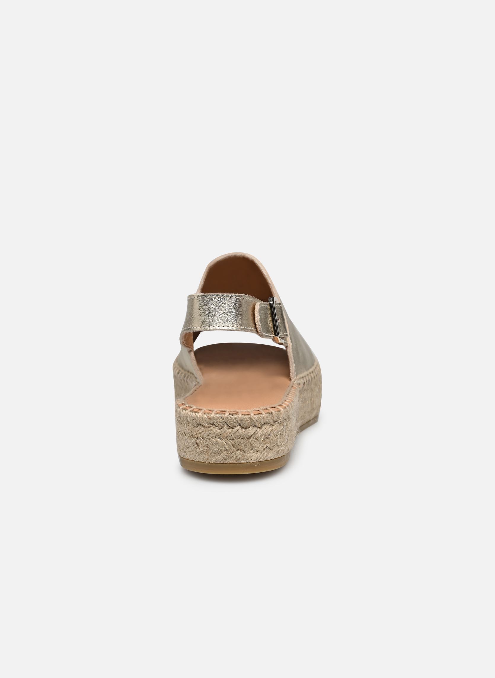 Espadrilles met sleehak en plateau Ive dames goud en brons Georgia Rose Espadrilles met sleehak en plateau Ive dames goud en brons DORÉ
