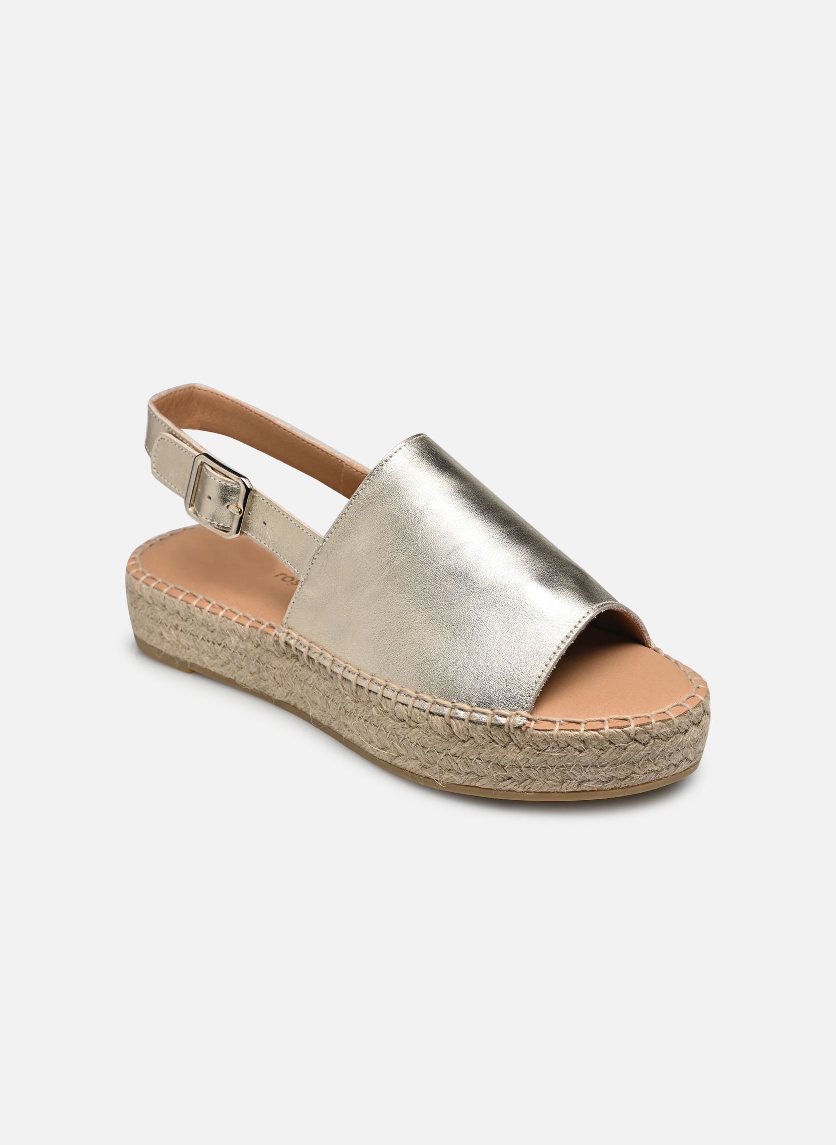 Espadrilles met sleehak en plateau Ive dames goud en brons Georgia Rose Espadrilles met sleehak en plateau Ive dames goud en brons DORÉ