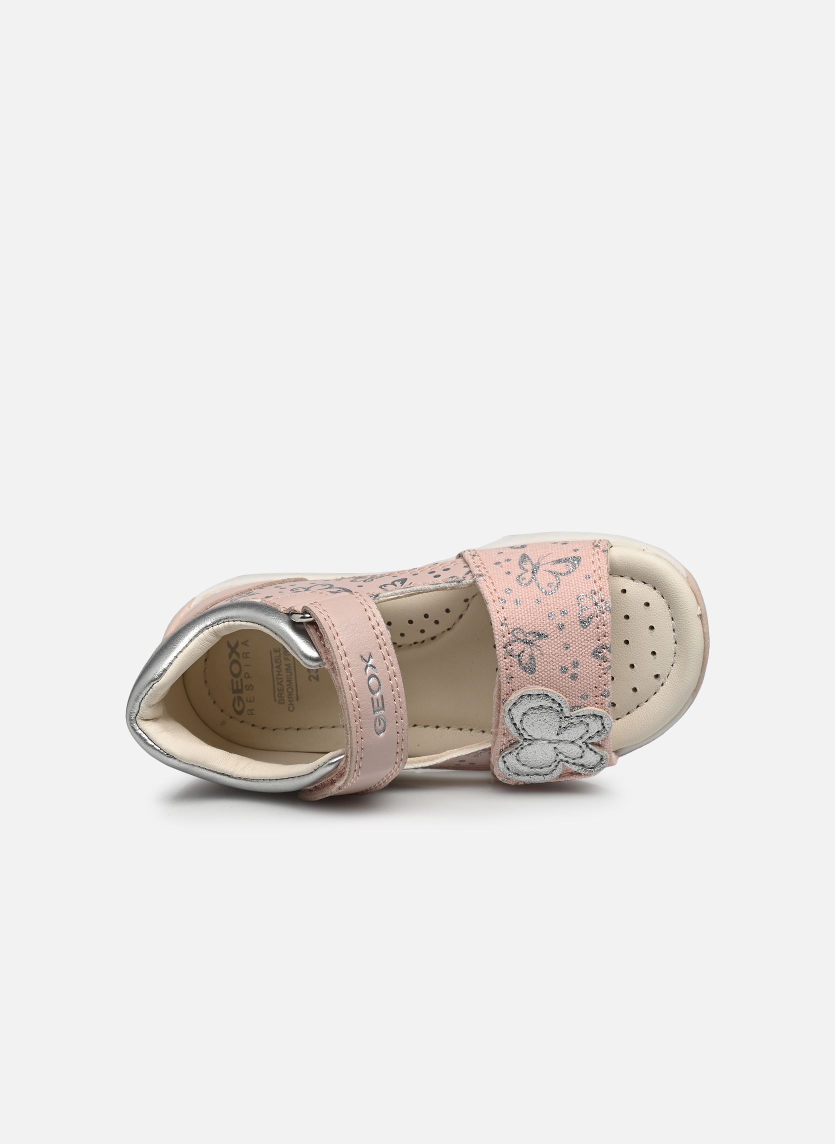 Sandales B SANDALE TAPUZ FILL fille rose Geox Sandales B SANDALE TAPUZ FILL fille rose Lt Rose/Silver