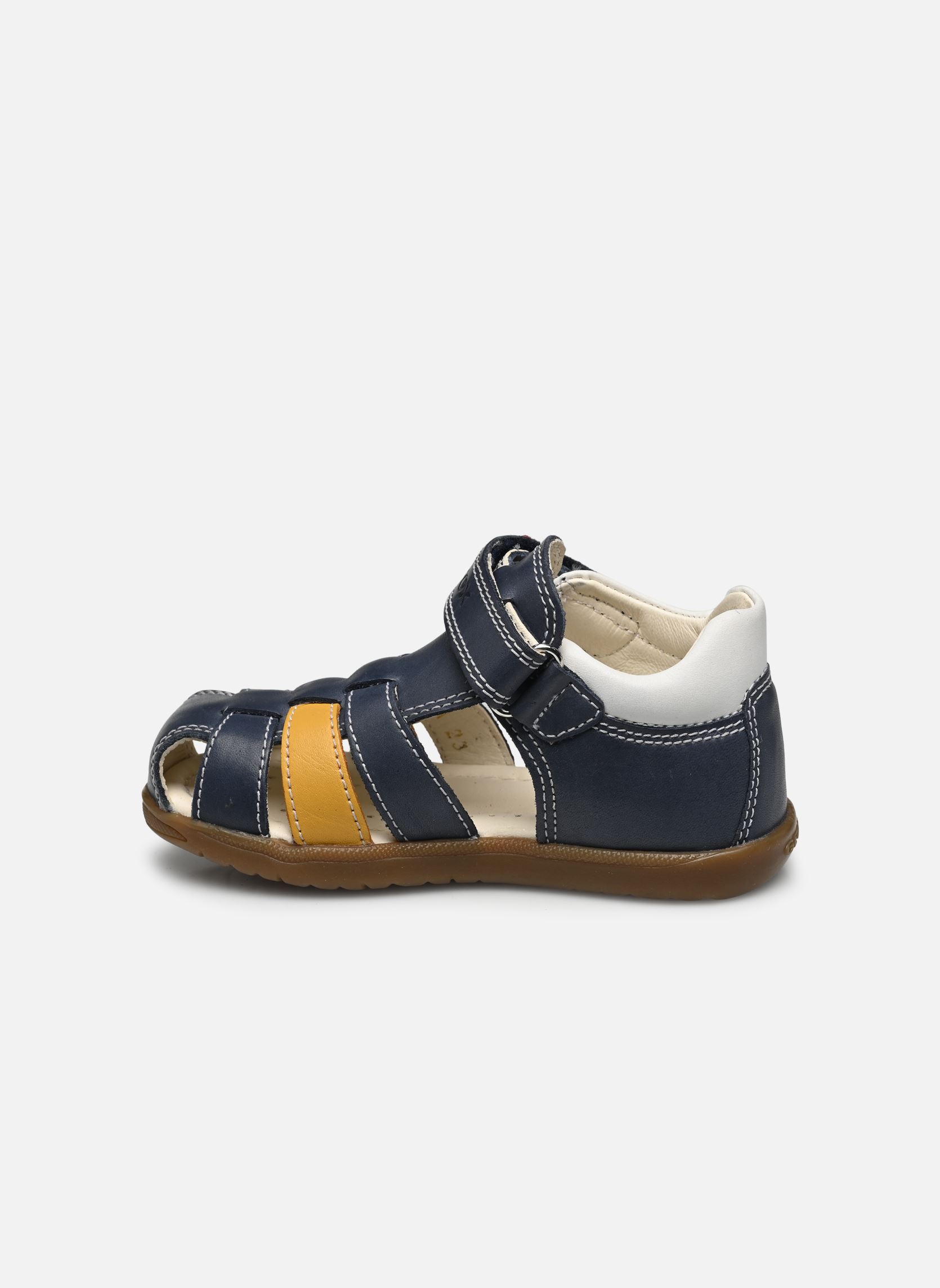 Sandalen B SANDAL MACCHIA BOY jungen blau Geox Sandalen B SANDAL MACCHIA BOY jungen blau BL MAR/JAUNE FONCÉ