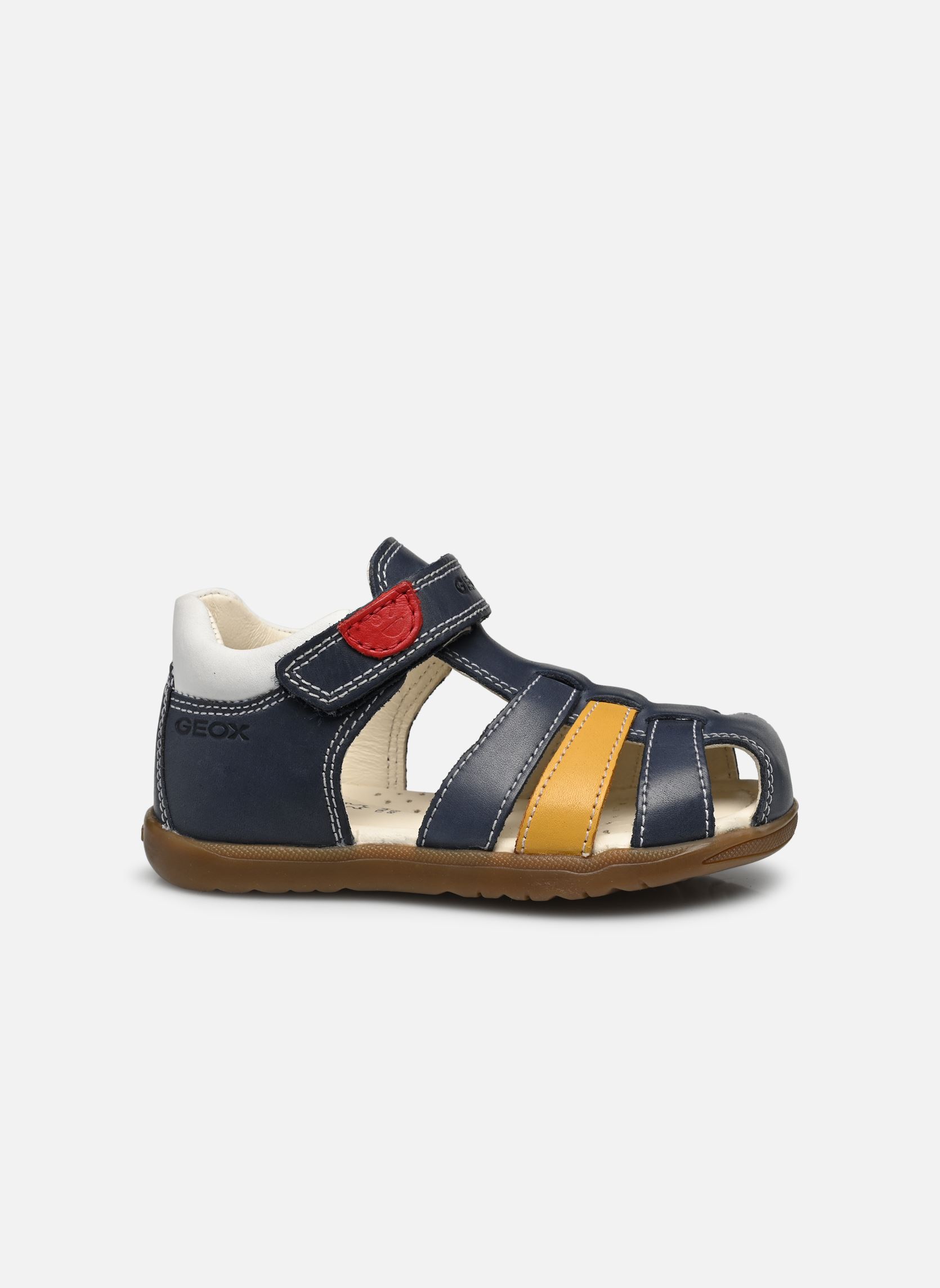 Sandalen B SANDAL MACCHIA BOY jungen blau Geox Sandalen B SANDAL MACCHIA BOY jungen blau BL MAR/JAUNE FONCÉ