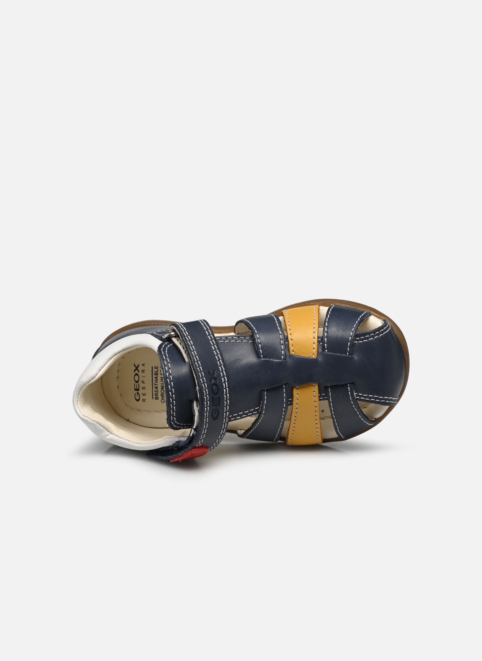 Sandalen B SANDAL MACCHIA BOY jungen blau Geox Sandalen B SANDAL MACCHIA BOY jungen blau BL MAR/JAUNE FONCÉ