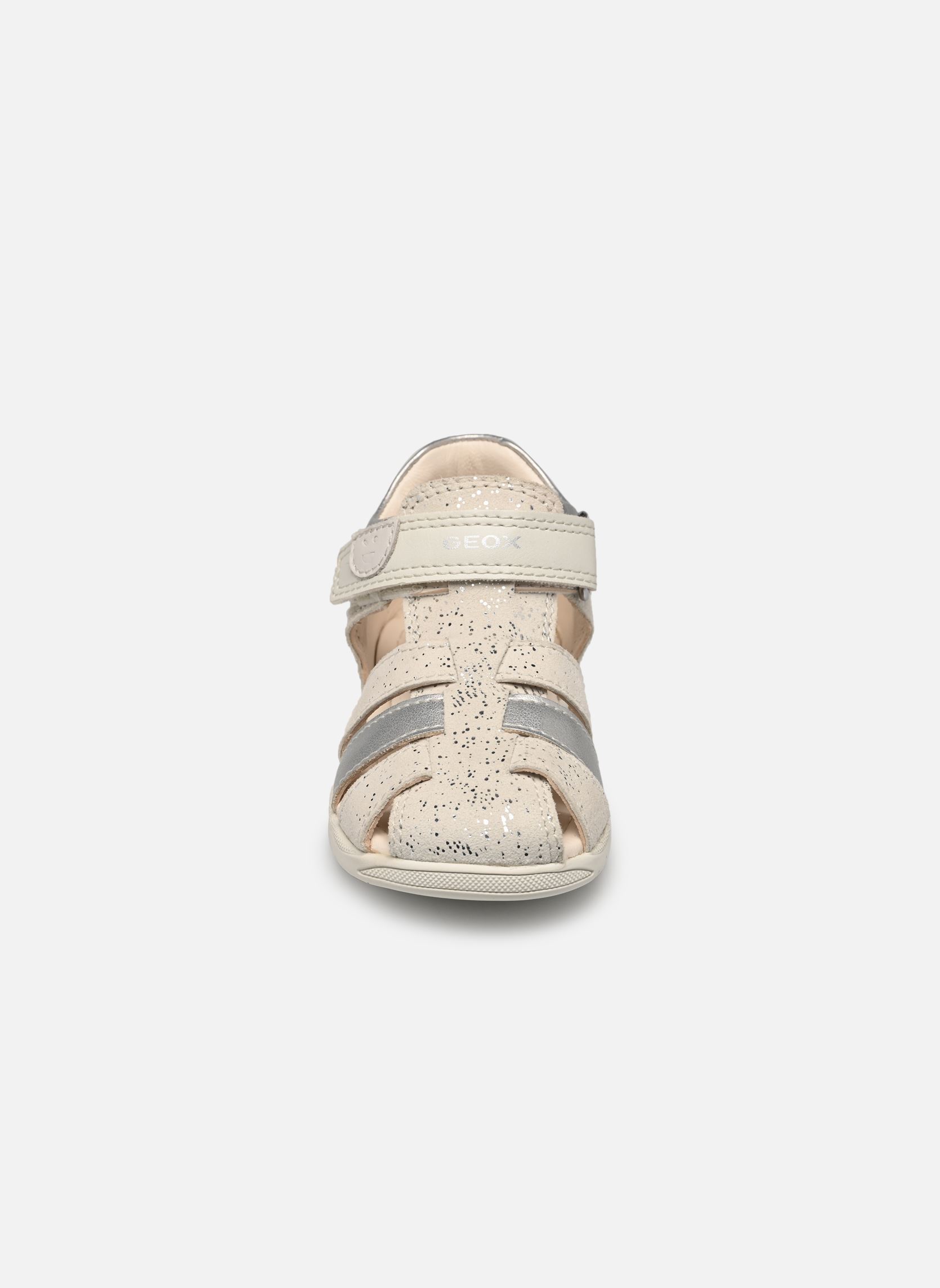 Sandalen B SANDAL MACCHIA GIR mädchen weiß Geox Sandalen B SANDAL MACCHIA GIR mädchen weiß White/silver