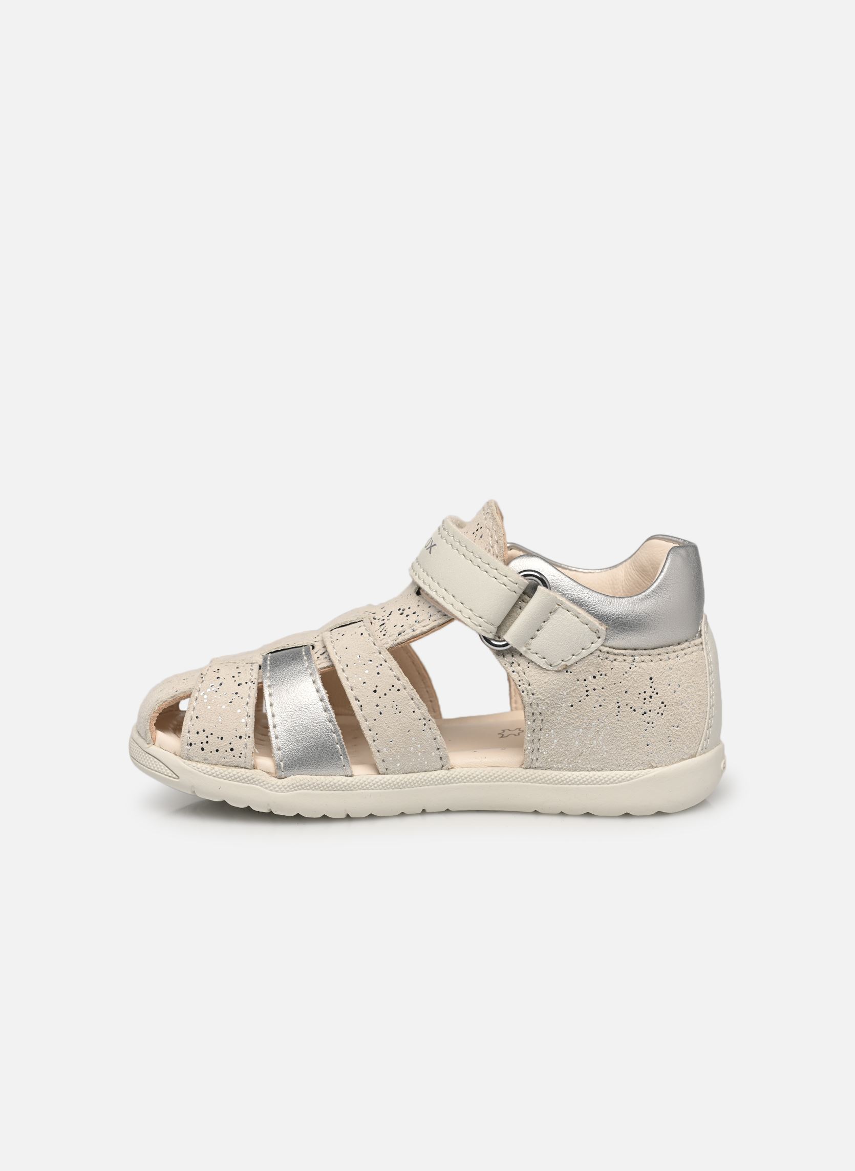 Sandalen B SANDAL MACCHIA GIR mädchen weiß Geox Sandalen B SANDAL MACCHIA GIR mädchen weiß White/silver