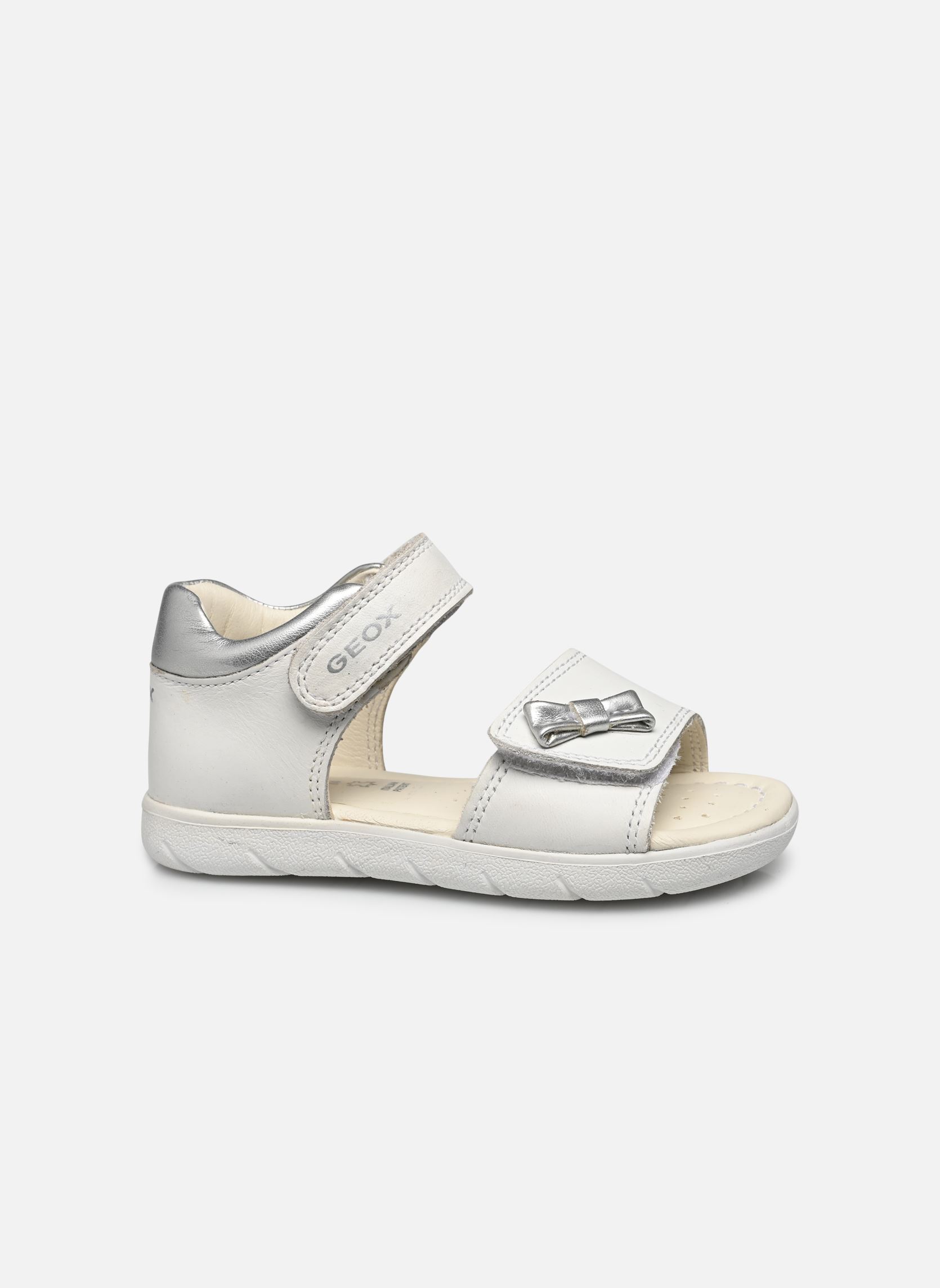 Sandali B SANDALE ALUL FILLE bambina bianco Geox Sandali B SANDALE ALUL FILLE bambina bianco BLANC / ARGENT