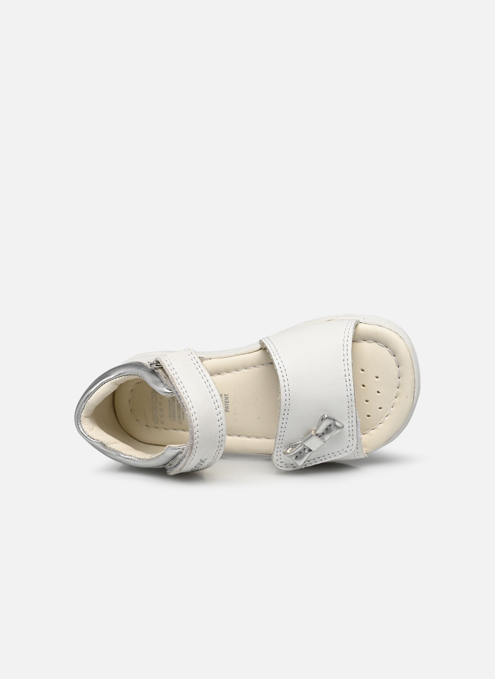 Sandali B SANDALE ALUL FILLE bambina bianco Geox Sandali B SANDALE ALUL FILLE bambina bianco BLANC / ARGENT