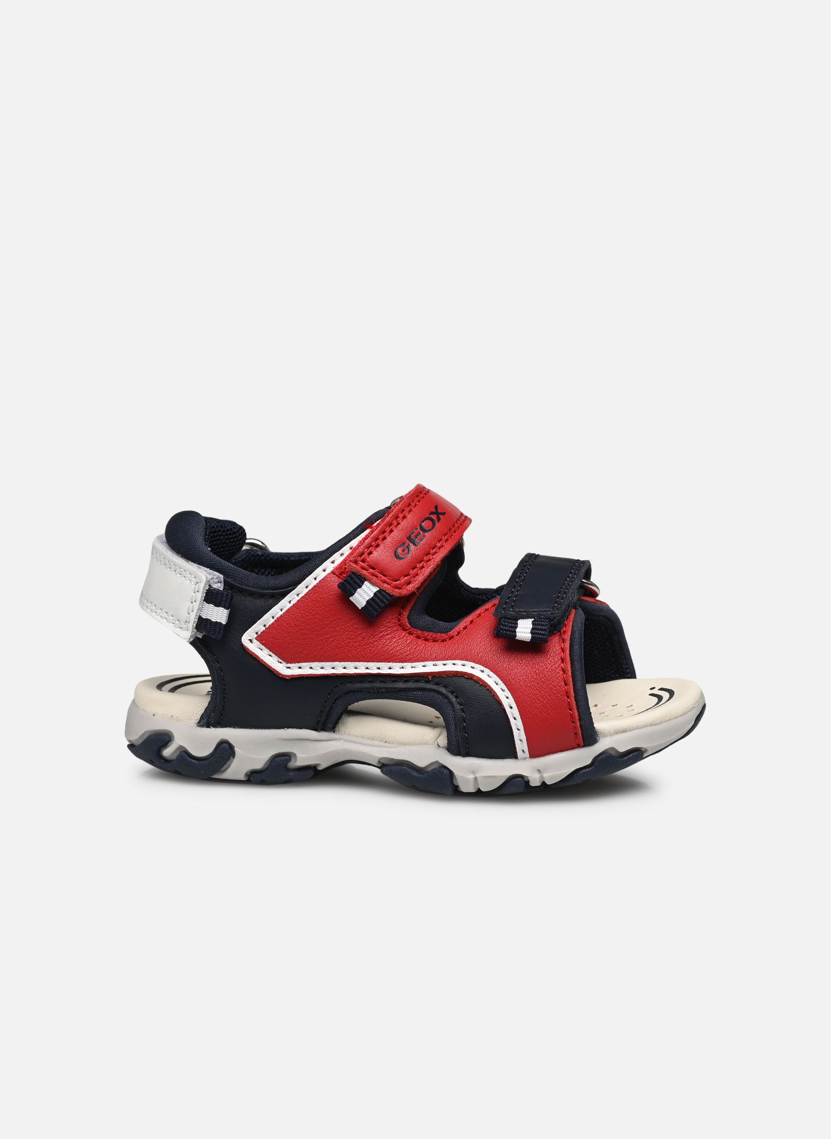 Sandales B SANDAL FLAFFEE BOY garçon rouge Geox Sandales B SANDAL FLAFFEE BOY garçon rouge ROUGE/BLEU MARINE