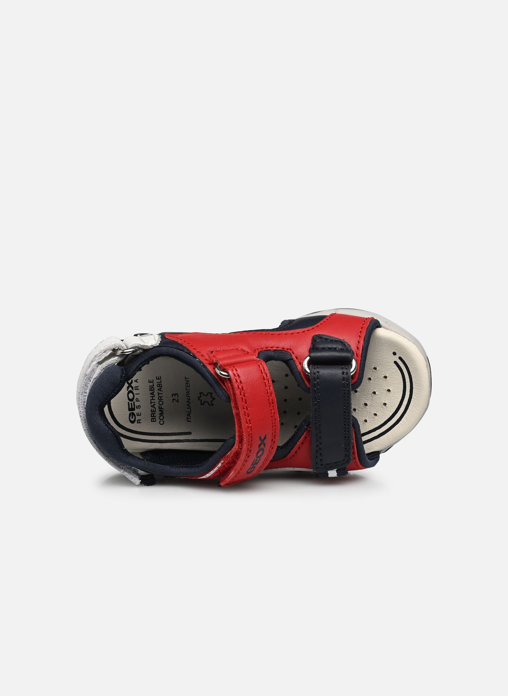 Sandales B SANDAL FLAFFEE BOY garçon rouge Geox Sandales B SANDAL FLAFFEE BOY garçon rouge ROUGE/BLEU MARINE