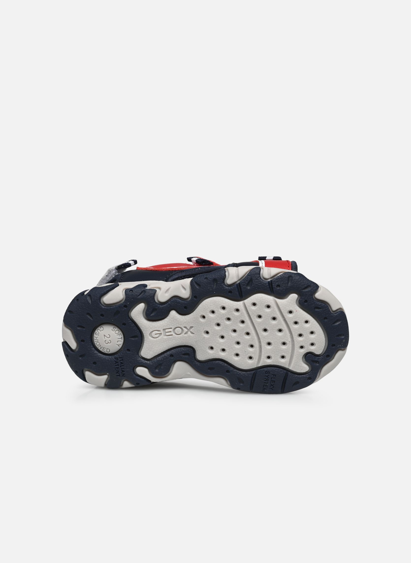 Sandales B SANDAL FLAFFEE BOY garçon rouge Geox Sandales B SANDAL FLAFFEE BOY garçon rouge ROUGE/BLEU MARINE