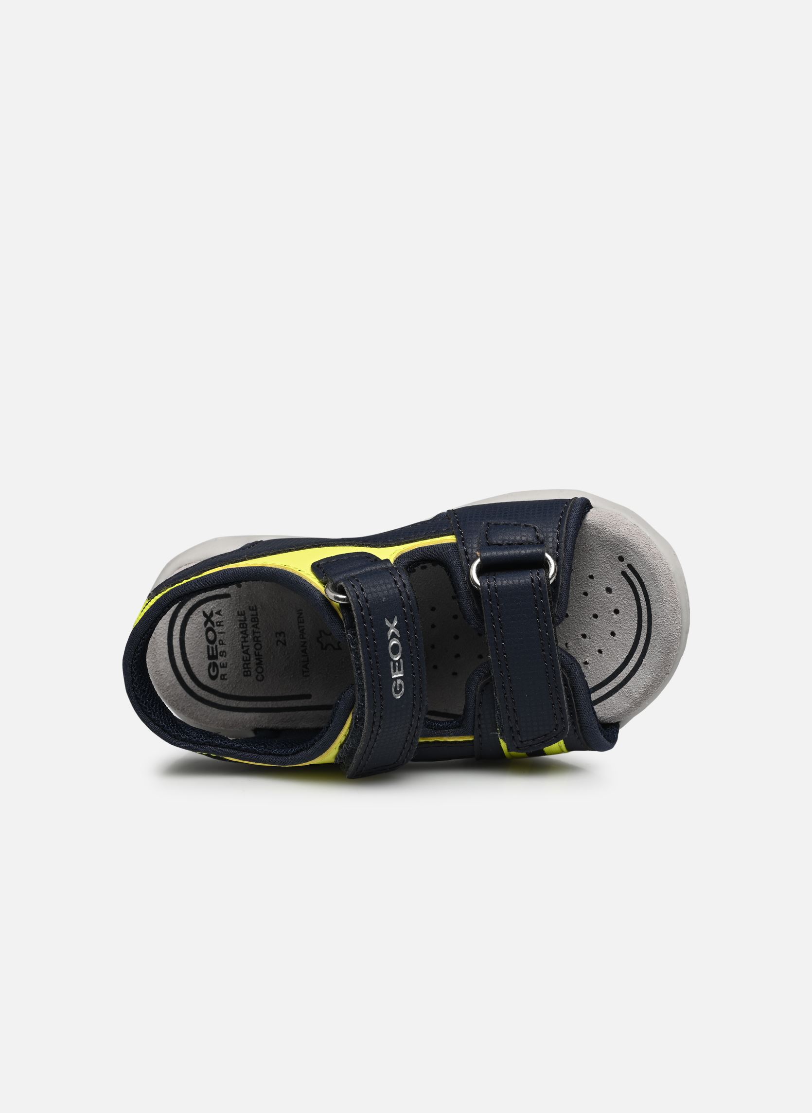 Sandales B SANDAL FLAFFEE BOY garçon bleu Geox Sandales B SANDAL FLAFFEE BOY garçon bleu MARINE/FLUO JAUNE
