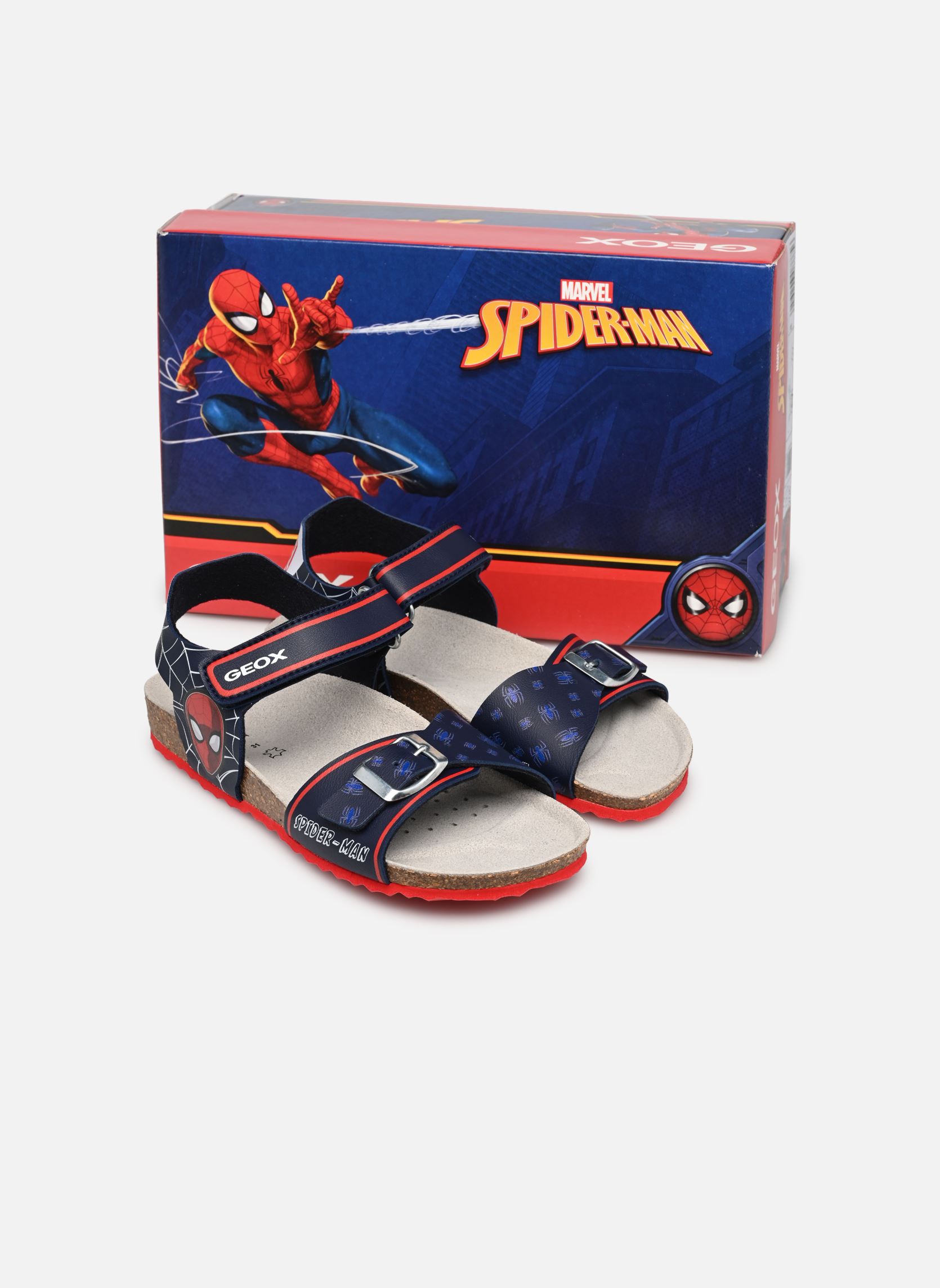 Sandales J GHITA BOY garçon bleu Geox Sandales J GHITA BOY garçon bleu Bleu Marine / Rouge