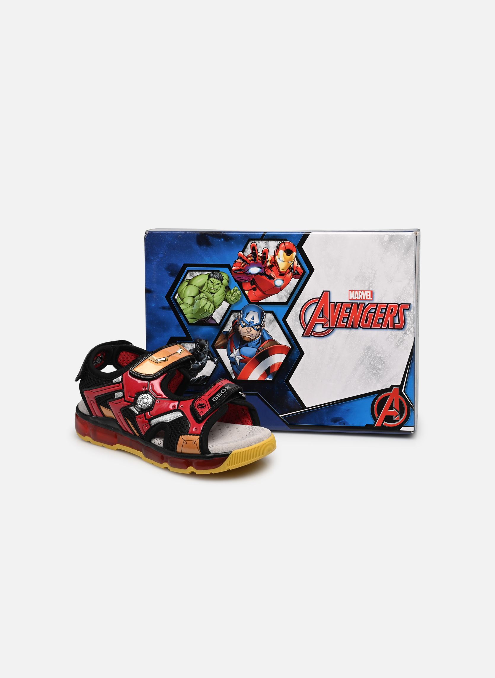 Sandalias J SANDALE ANDROID LIGHTS niño rojo Geox Sandalias J SANDALE ANDROID LIGHTS niño rojo Noir/rouge