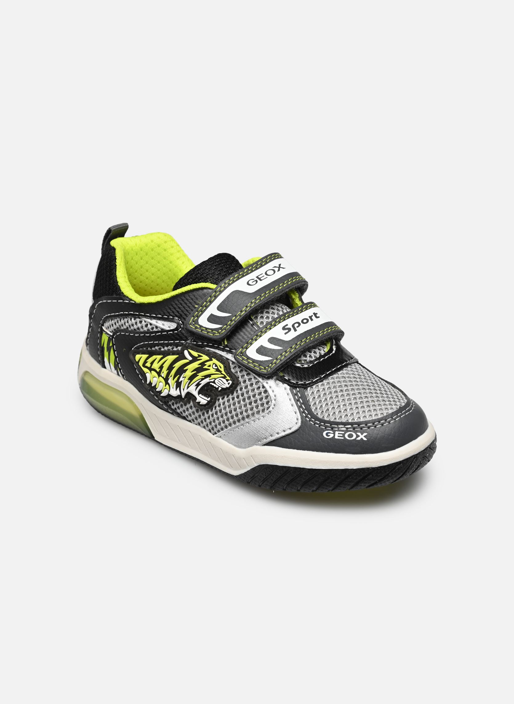 Lage sneakers J INEK BOY LIGHTS jongens grijs Geox Lage sneakers J INEK BOY LIGHTS jongens grijs Gris / Citron