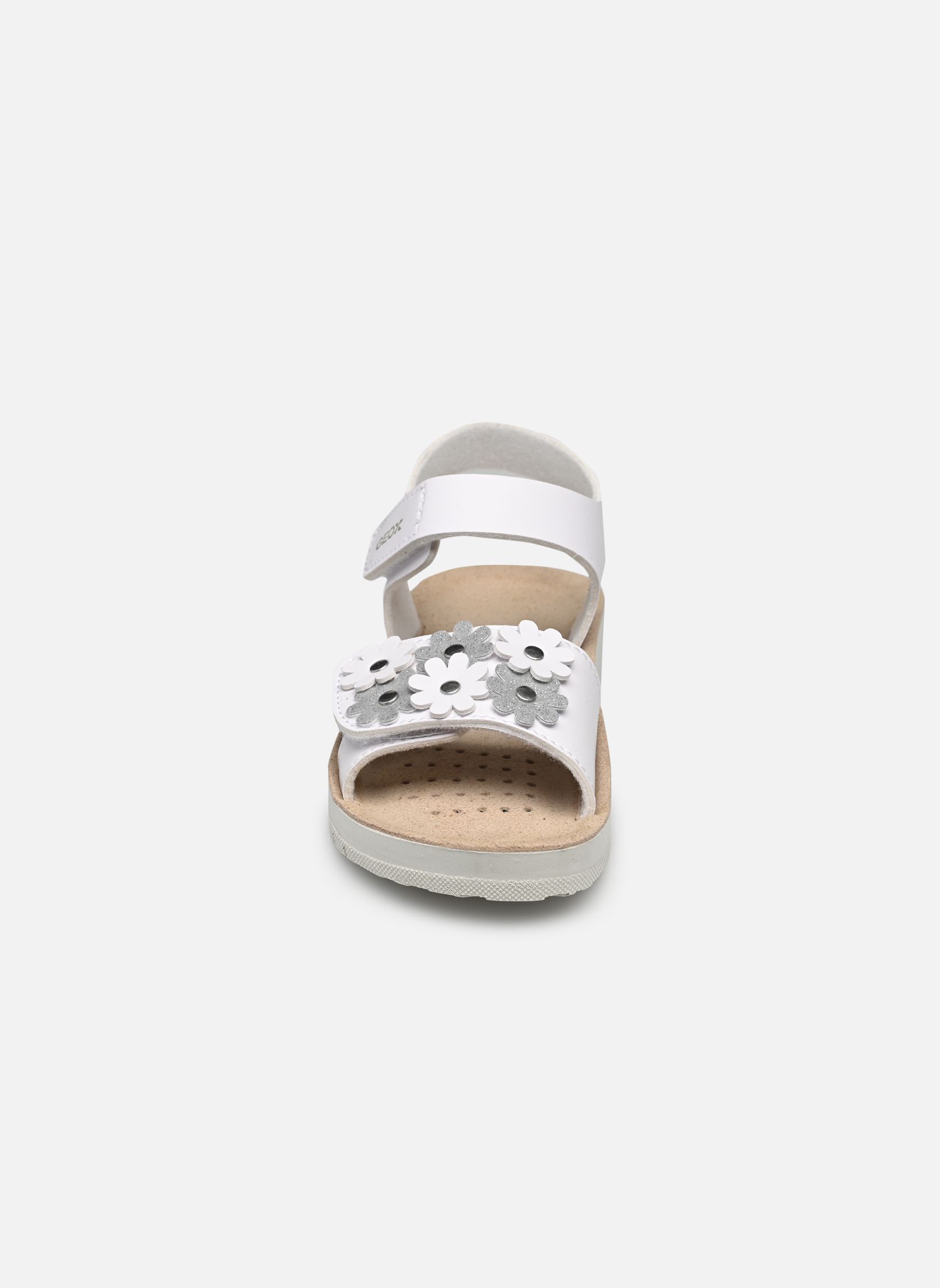 Sandalen J SANDAL COSTAREI GI meisjes wit Geox Sandalen J SANDAL COSTAREI GI meisjes wit BLANC / ARGENT