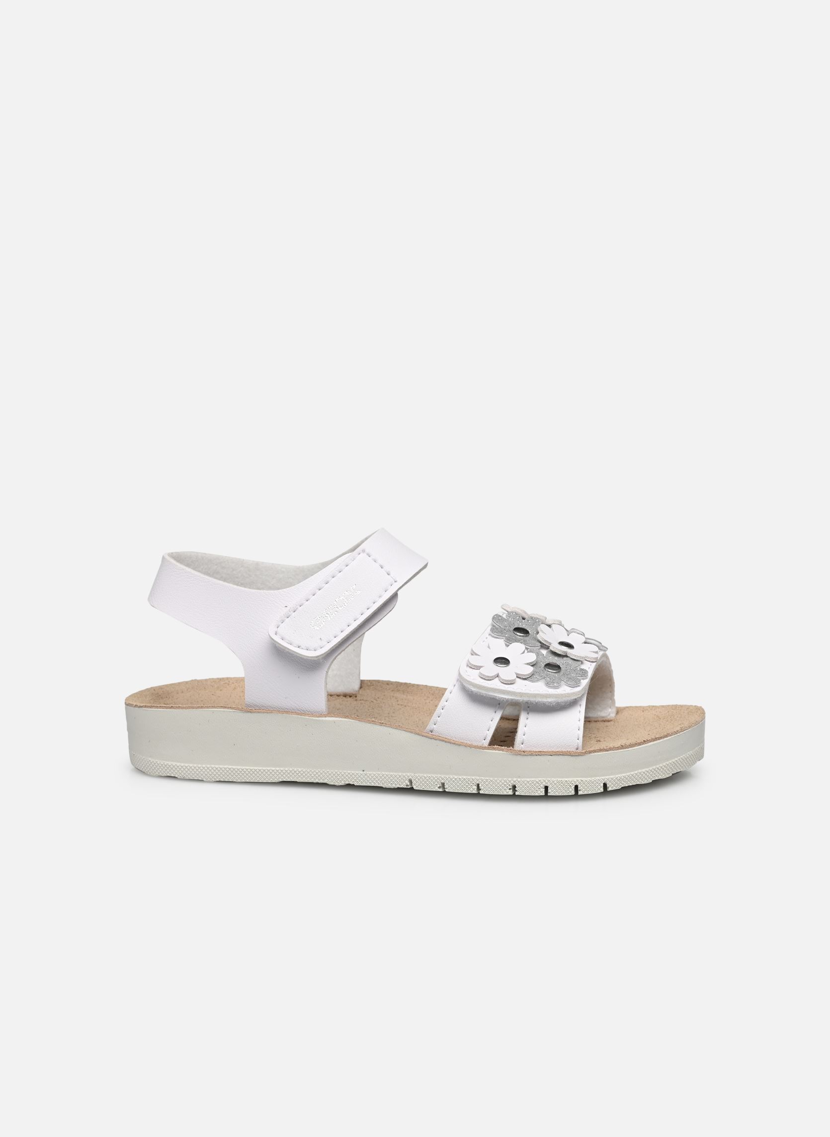 Sandalen J SANDAL COSTAREI GI meisjes wit Geox Sandalen J SANDAL COSTAREI GI meisjes wit BLANC / ARGENT