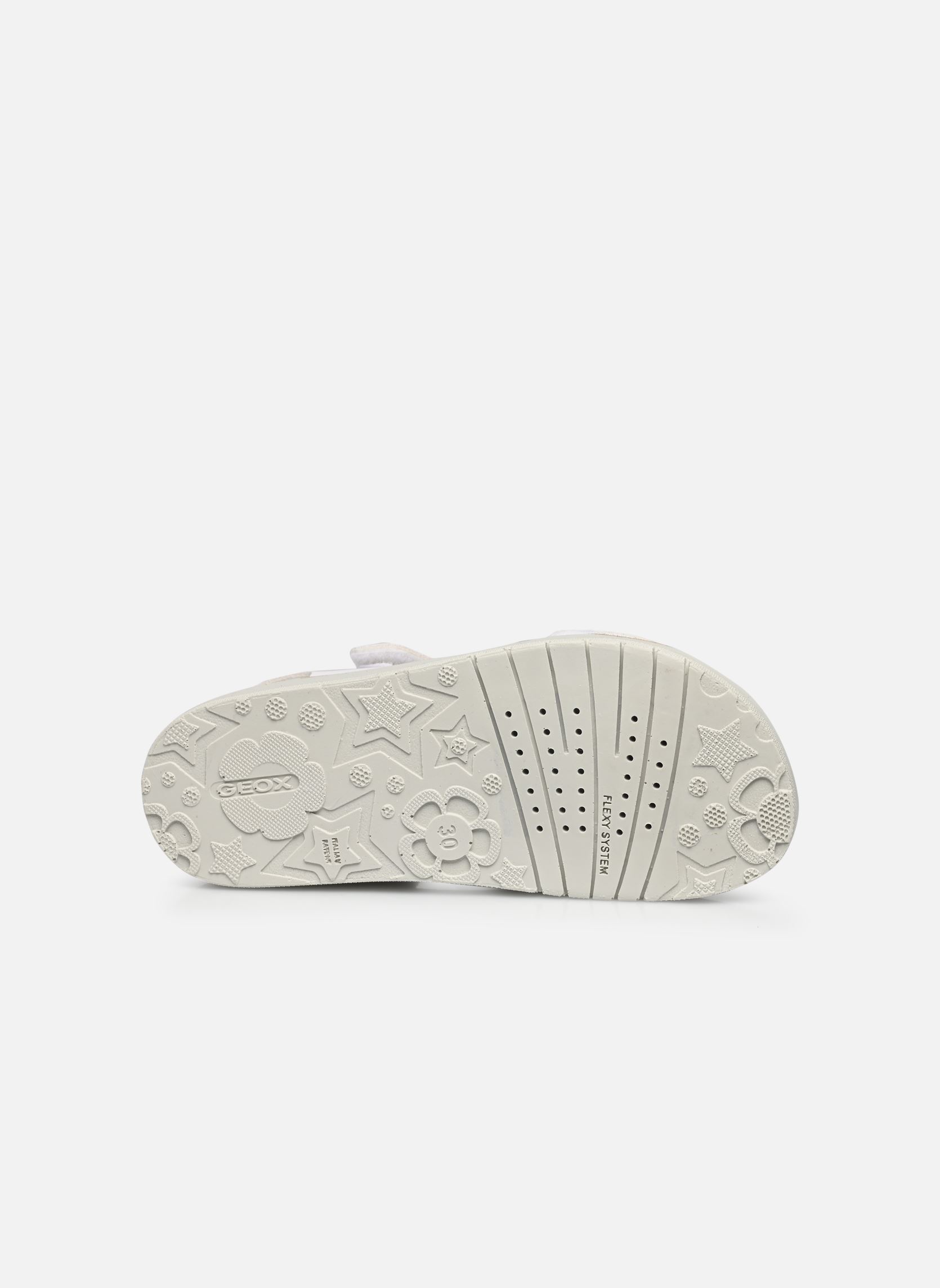 Sandalen J SANDAL COSTAREI GI meisjes wit Geox Sandalen J SANDAL COSTAREI GI meisjes wit BLANC / ARGENT