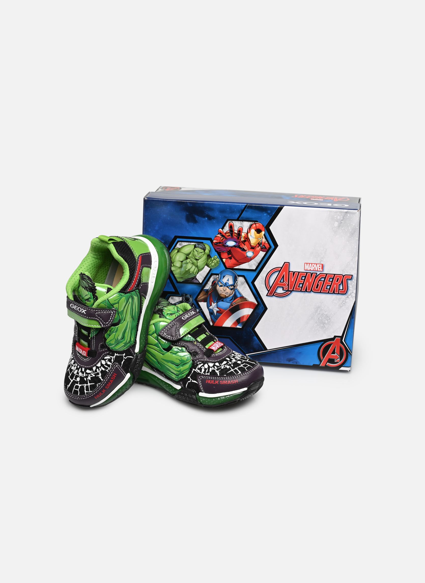 Niedrige Sneaker J Bayonyc Boy Lights Marvel jungen schwarz Geox Niedrige Sneaker J Bayonyc Boy Lights Marvel jungen schwarz Noir/Vert