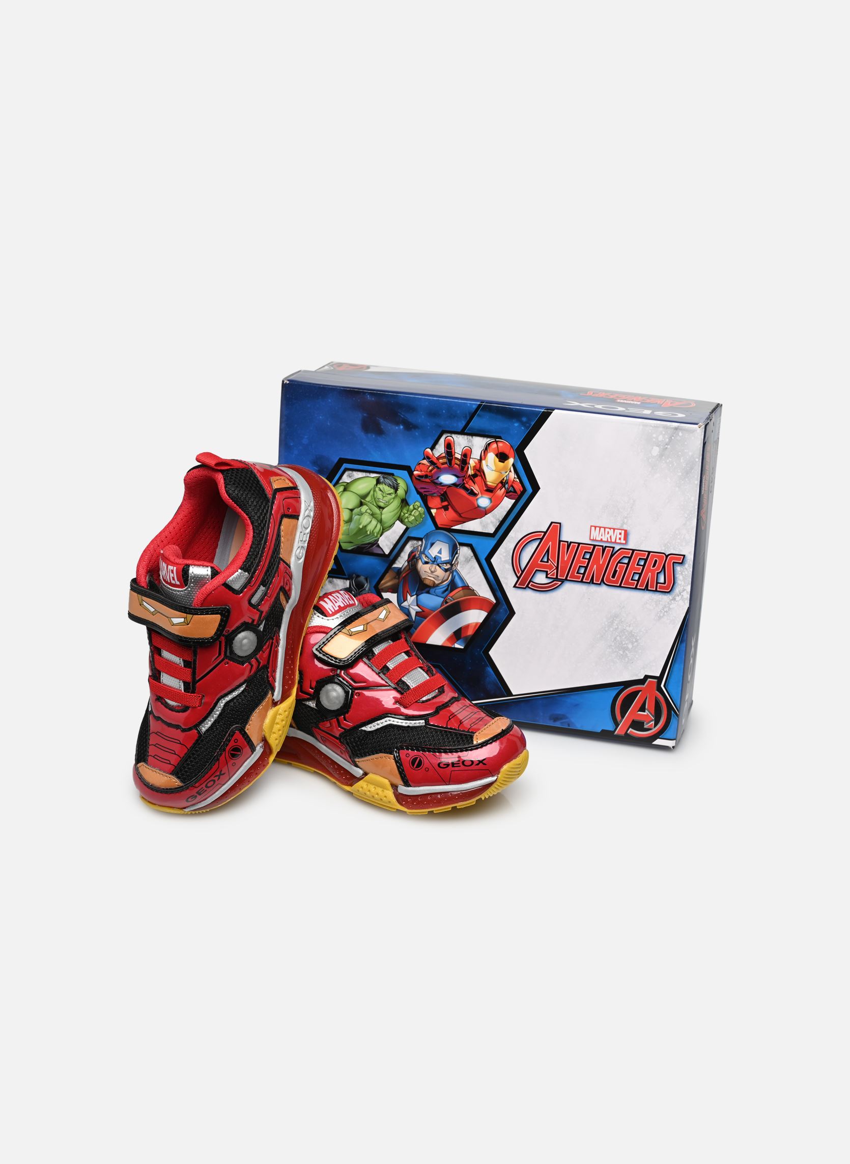 Niedrige Sneaker J Bayonyc Boy Lights Marvel jungen schwarz Geox Niedrige Sneaker J Bayonyc Boy Lights Marvel jungen schwarz Noir Rouge