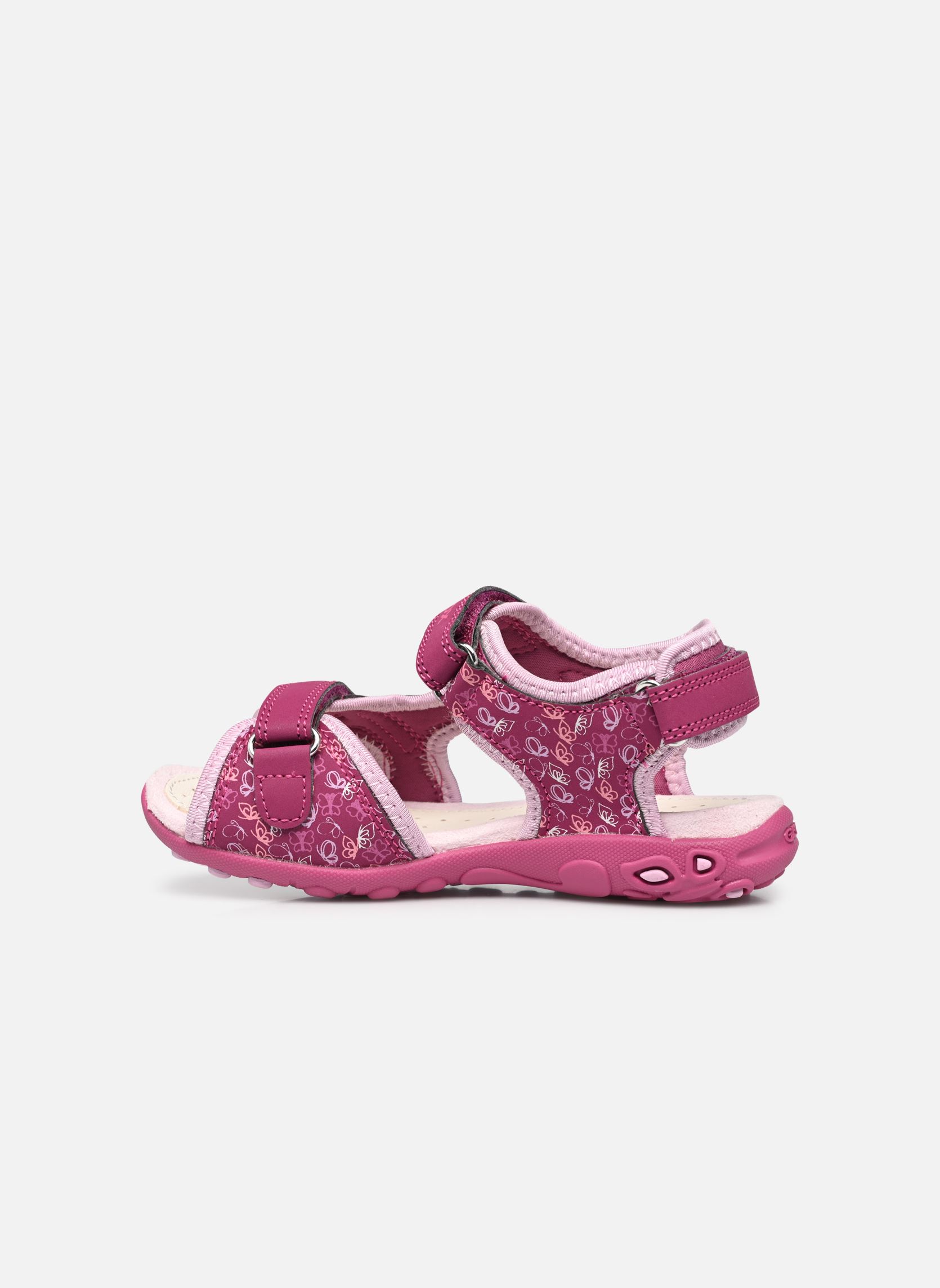 Sandalen J SANDAL WHINBERRY G mädchen rosa Geox Sandalen J SANDAL WHINBERRY G mädchen rosa FRAMBOISE NOIR/ ROSE