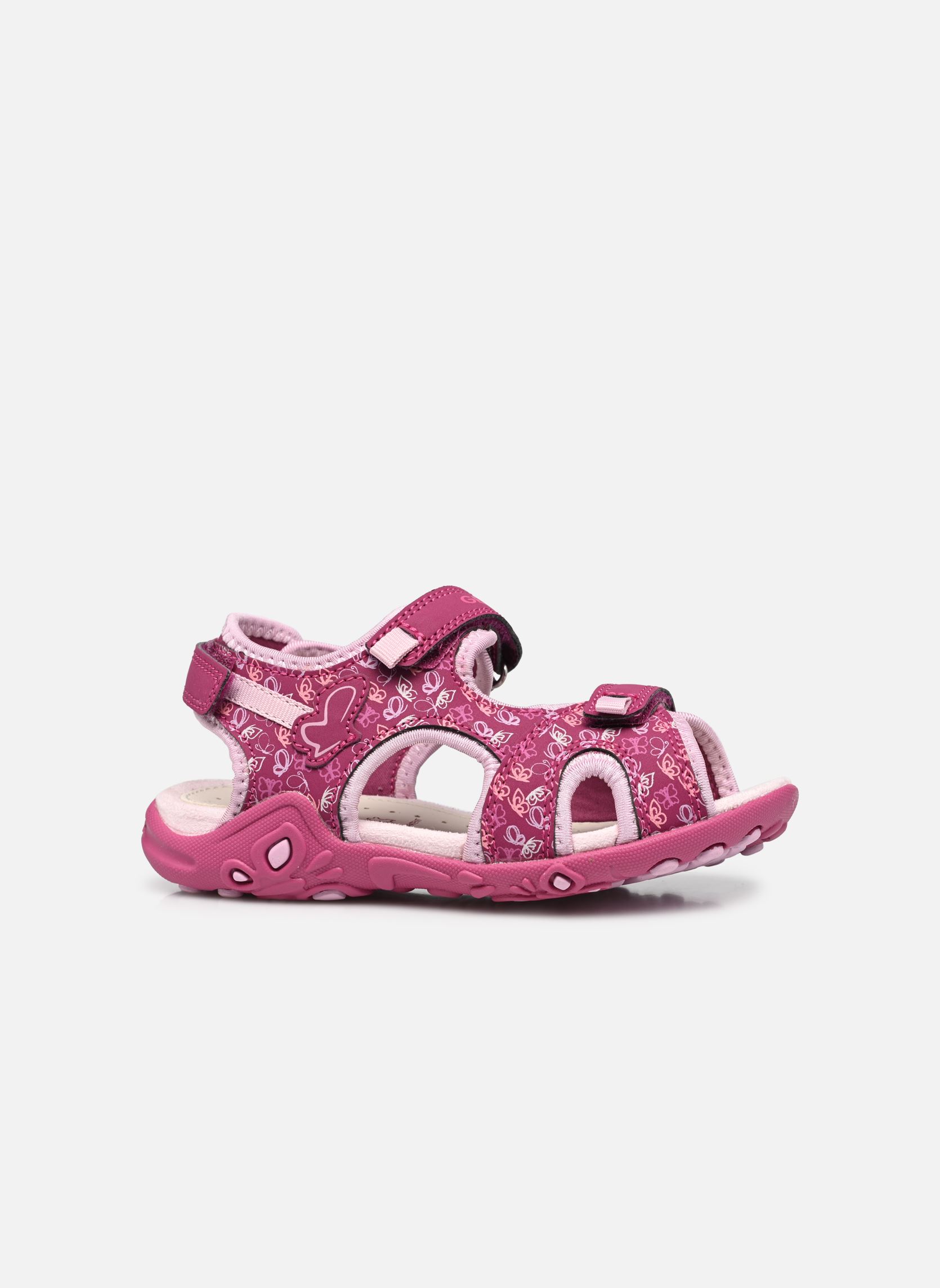 Sandalen J SANDAL WHINBERRY G mädchen rosa Geox Sandalen J SANDAL WHINBERRY G mädchen rosa FRAMBOISE NOIR/ ROSE