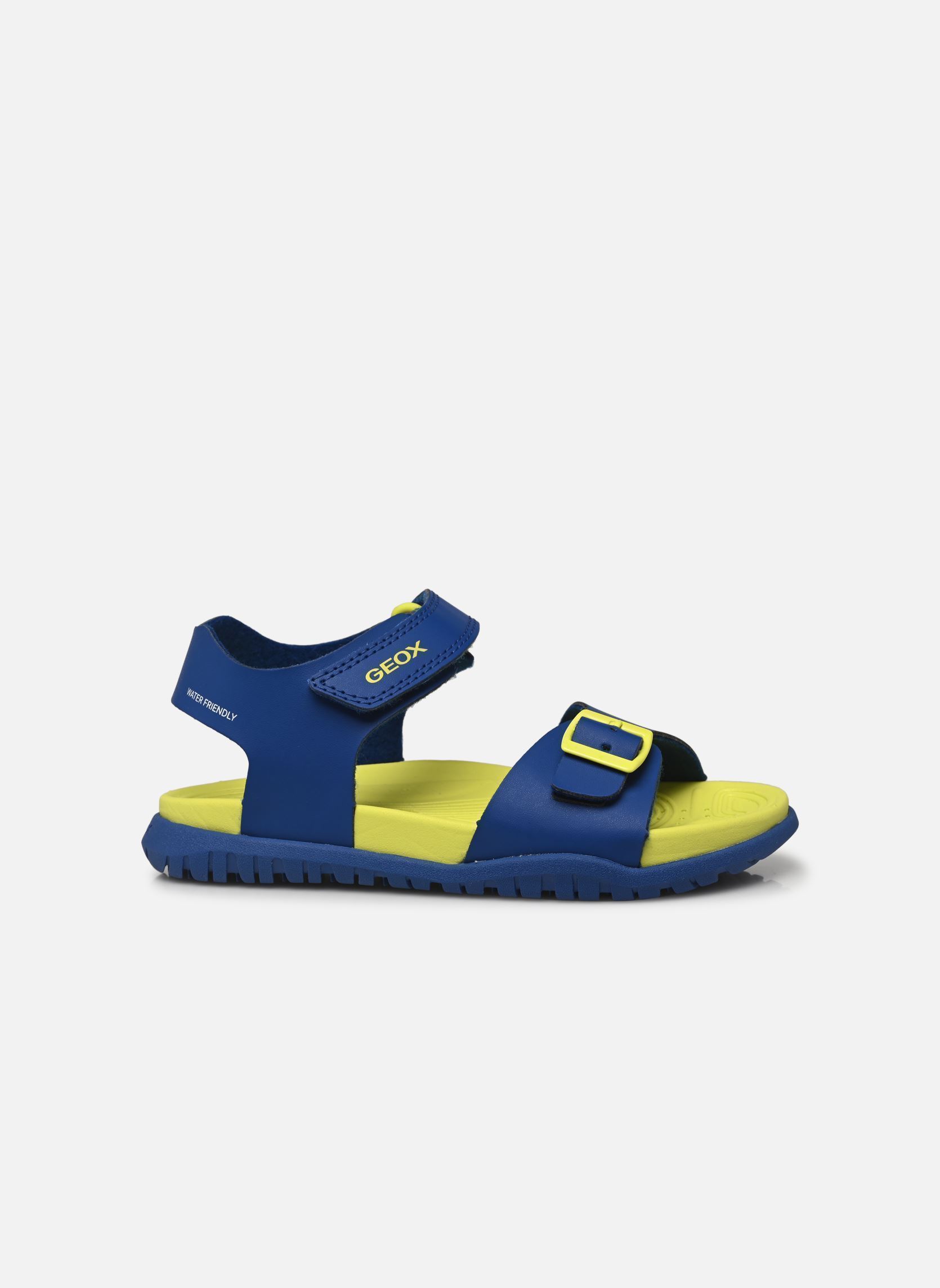 Sandales J SANDAL FUSBETTO BO garçon bleu Geox Sandales J SANDAL FUSBETTO BO garçon bleu ROYAL/FLUO YELLOW