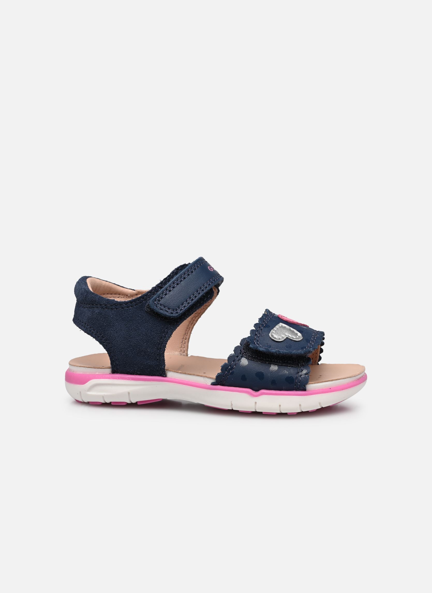 Sandalen B SANDAL DELHI GIRL meisjes blauw Geox Sandalen B SANDAL DELHI GIRL meisjes blauw AVIO / FUCHSIA