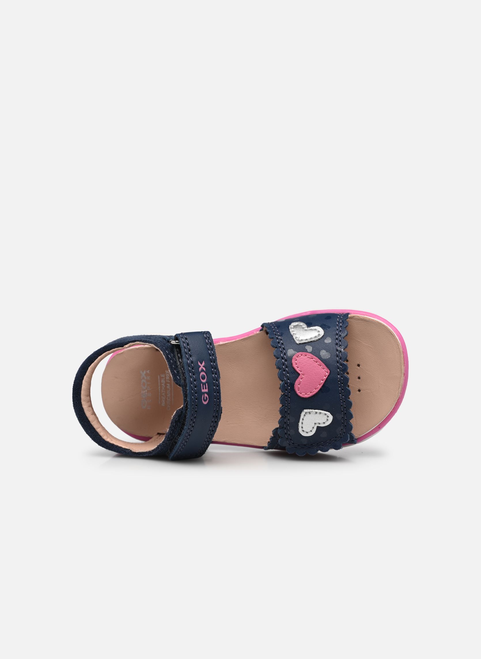 Sandalen B SANDAL DELHI GIRL meisjes blauw Geox Sandalen B SANDAL DELHI GIRL meisjes blauw AVIO / FUCHSIA