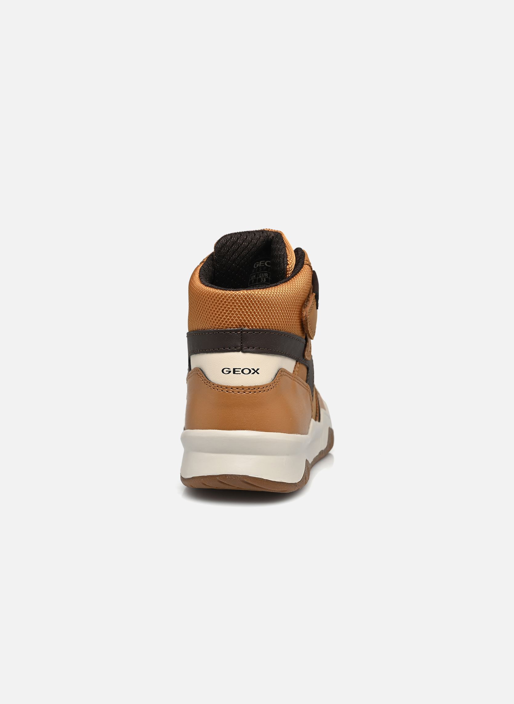 Baskets hautes J Perth Boy B garçon jaune Geox Baskets hautes J Perth Boy B garçon jaune JAUNE FONCÉ/BRUN