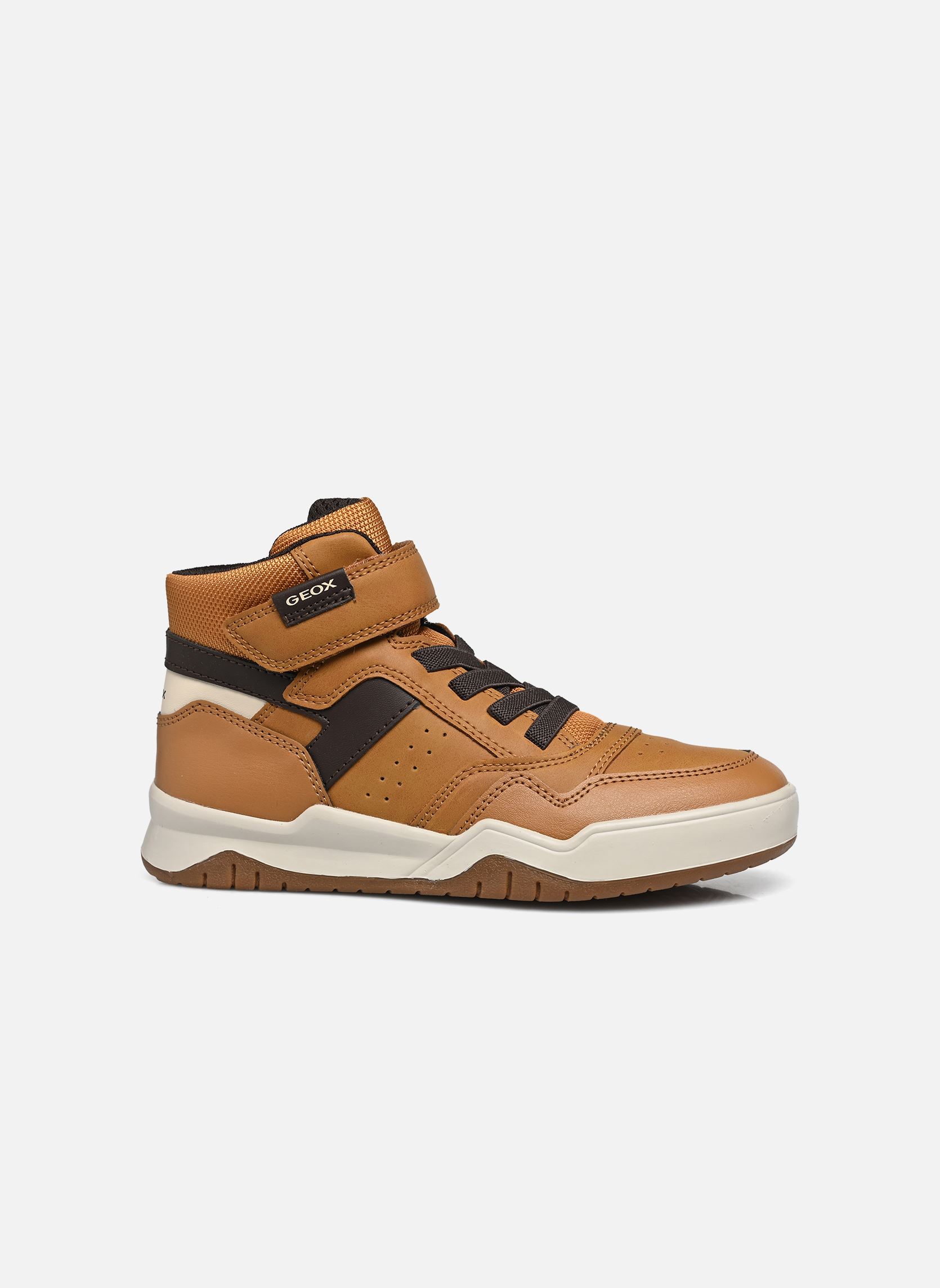Baskets hautes J Perth Boy B garçon jaune Geox Baskets hautes J Perth Boy B garçon jaune JAUNE FONCÉ/BRUN