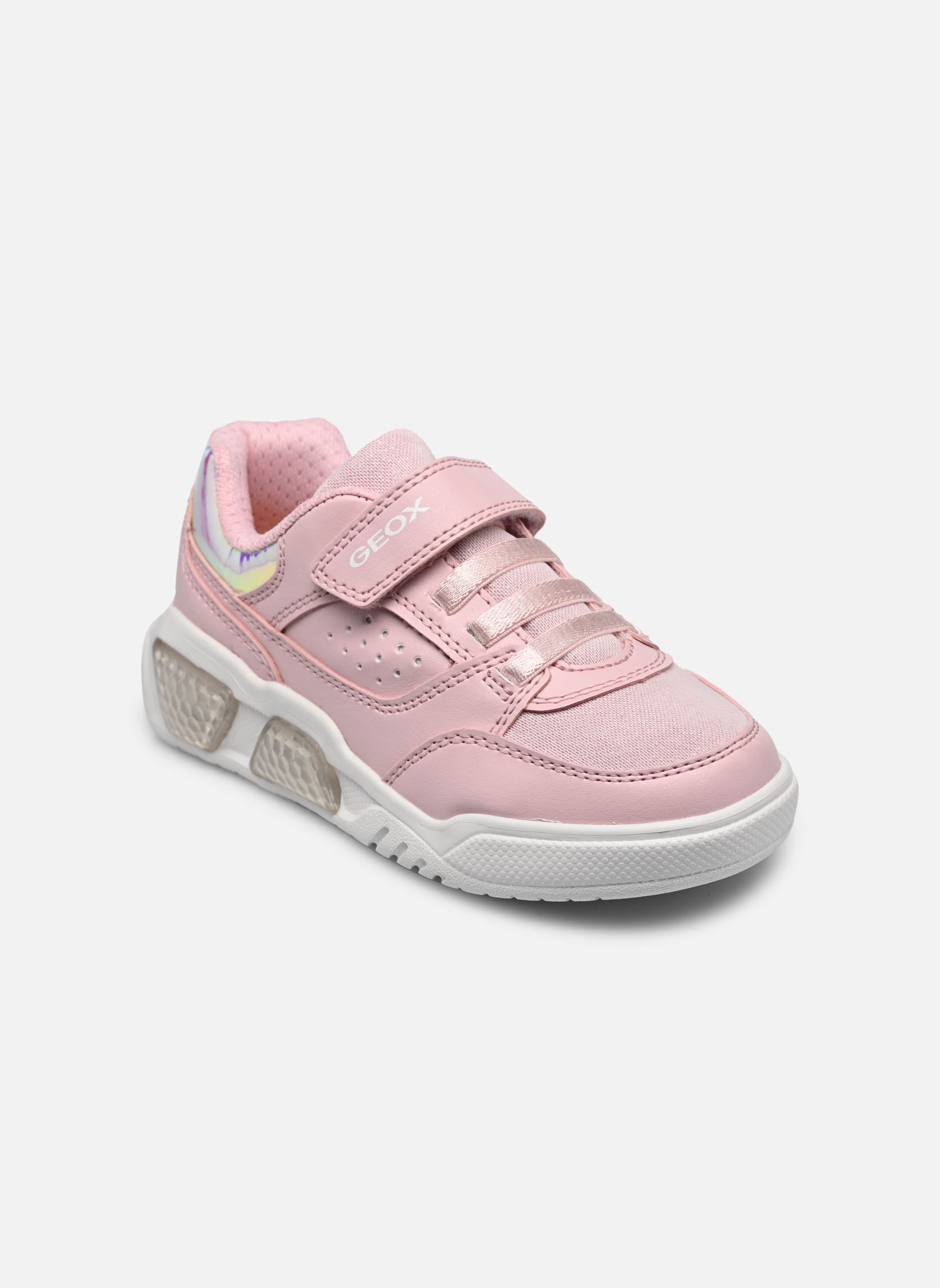 Lage sneakers J ILLUMINUS GIRL LIGHTS meisjes roze Geox Lage sneakers J ILLUMINUS GIRL LIGHTS meisjes roze LT ROSE/WHITE