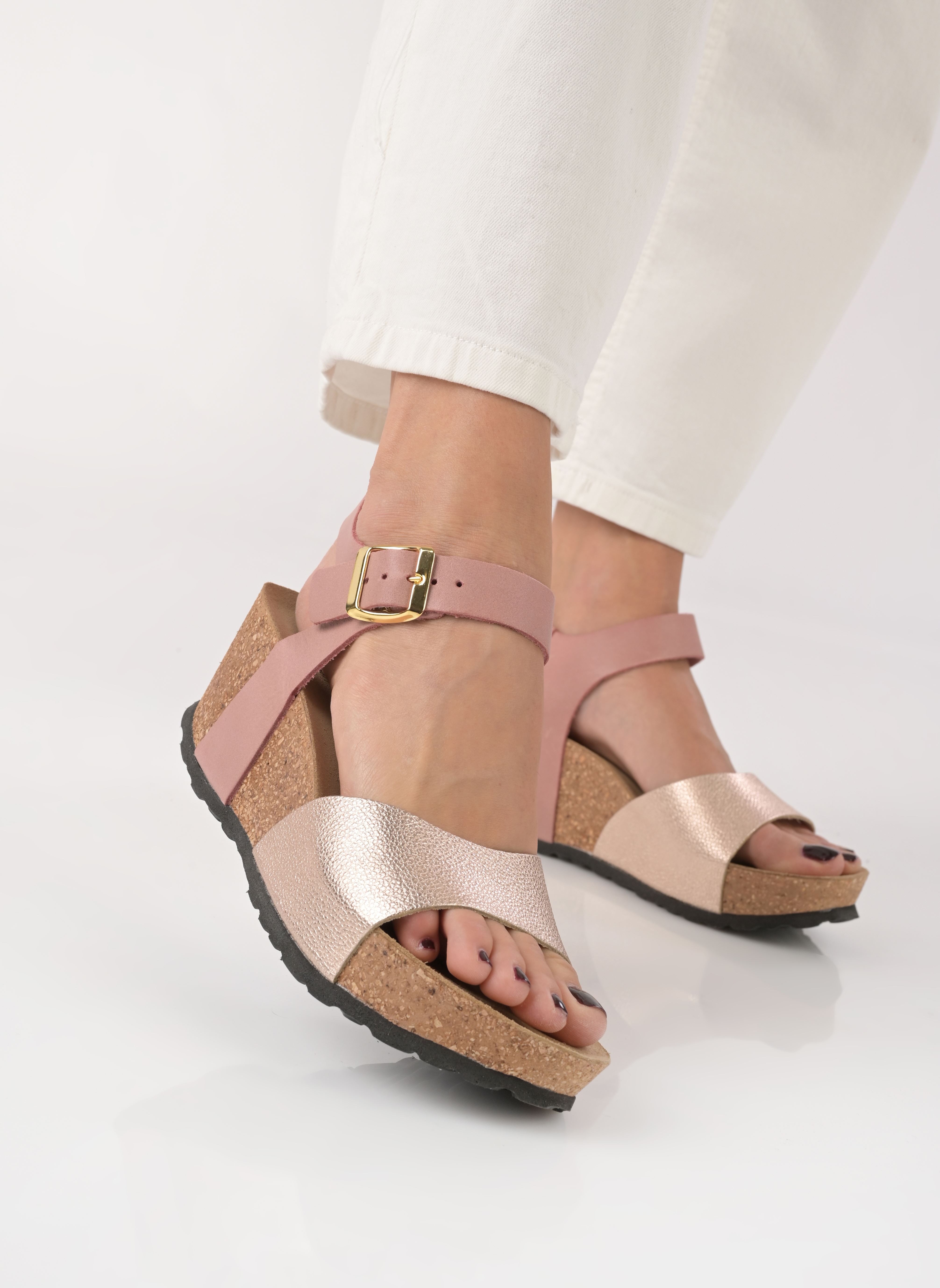 Sandales compensées et plateformes Rose - sandales compensées femme rose Georgia Rose Soft Sandales compensées et plateformes Rose - sandales compensées femme rose Rose pâle