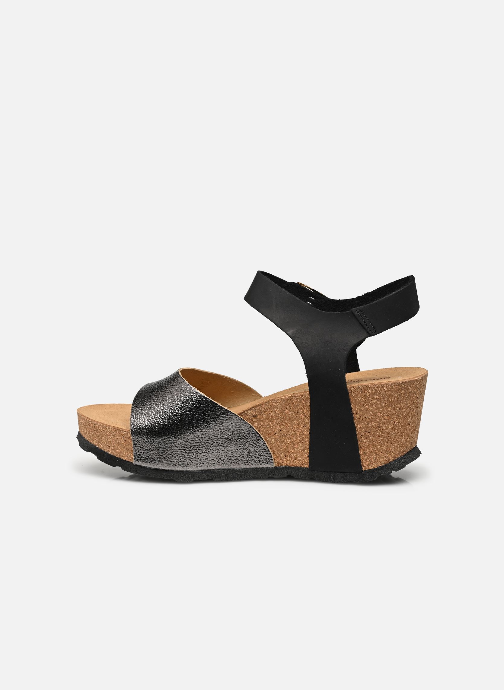 Sandalen met sleehak en plateau Rose - sandales compensées dames zwart Georgia Rose Soft Sandalen met sleehak en plateau Rose - sandales compensées dames zwart Noir