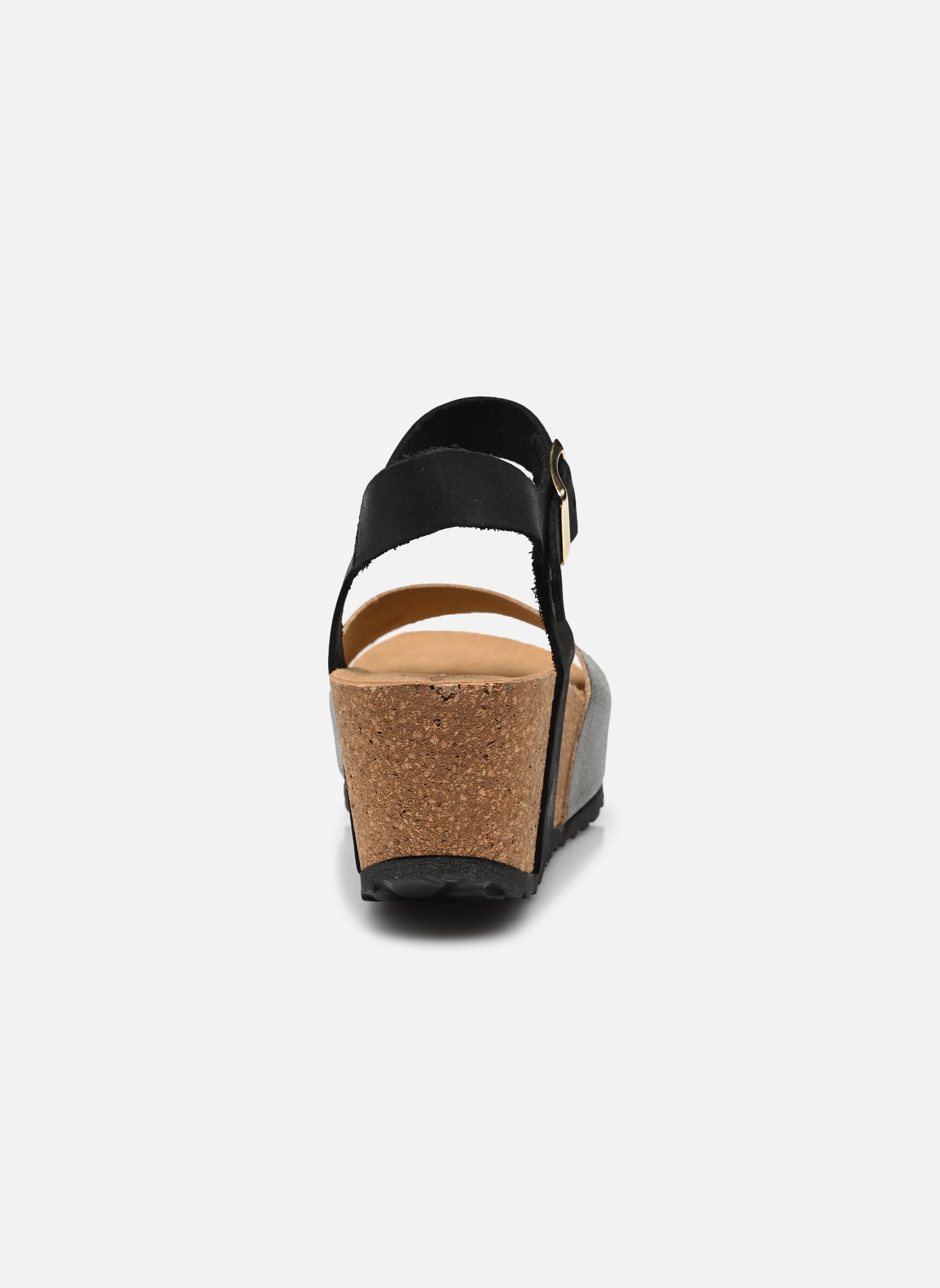 Sandalen met sleehak en plateau Rose - sandales compensées dames zwart Georgia Rose Soft Sandalen met sleehak en plateau Rose - sandales compensées dames zwart Noir