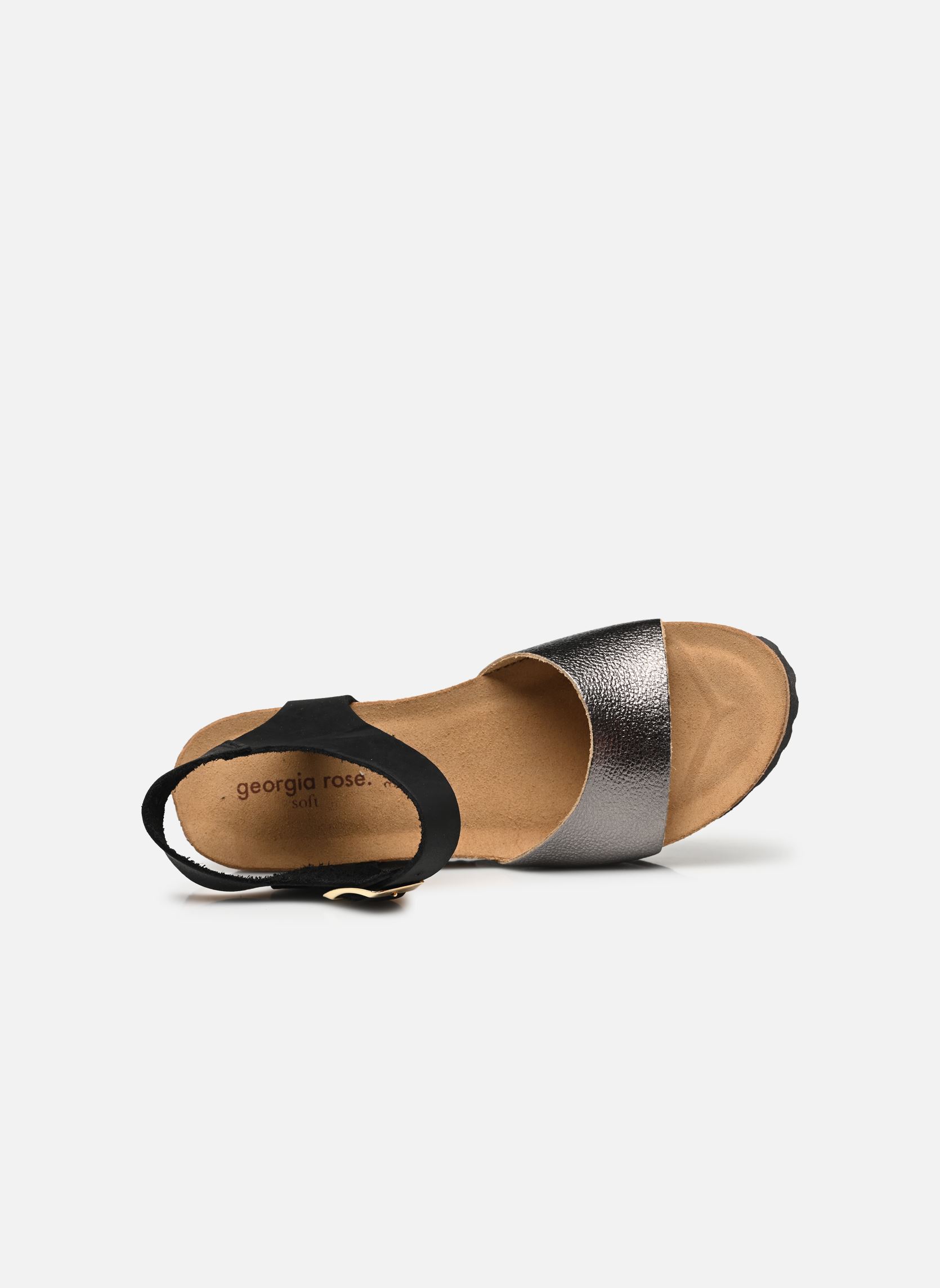 Sandalen met sleehak en plateau Rose - sandales compensées dames zwart Georgia Rose Soft Sandalen met sleehak en plateau Rose - sandales compensées dames zwart Noir