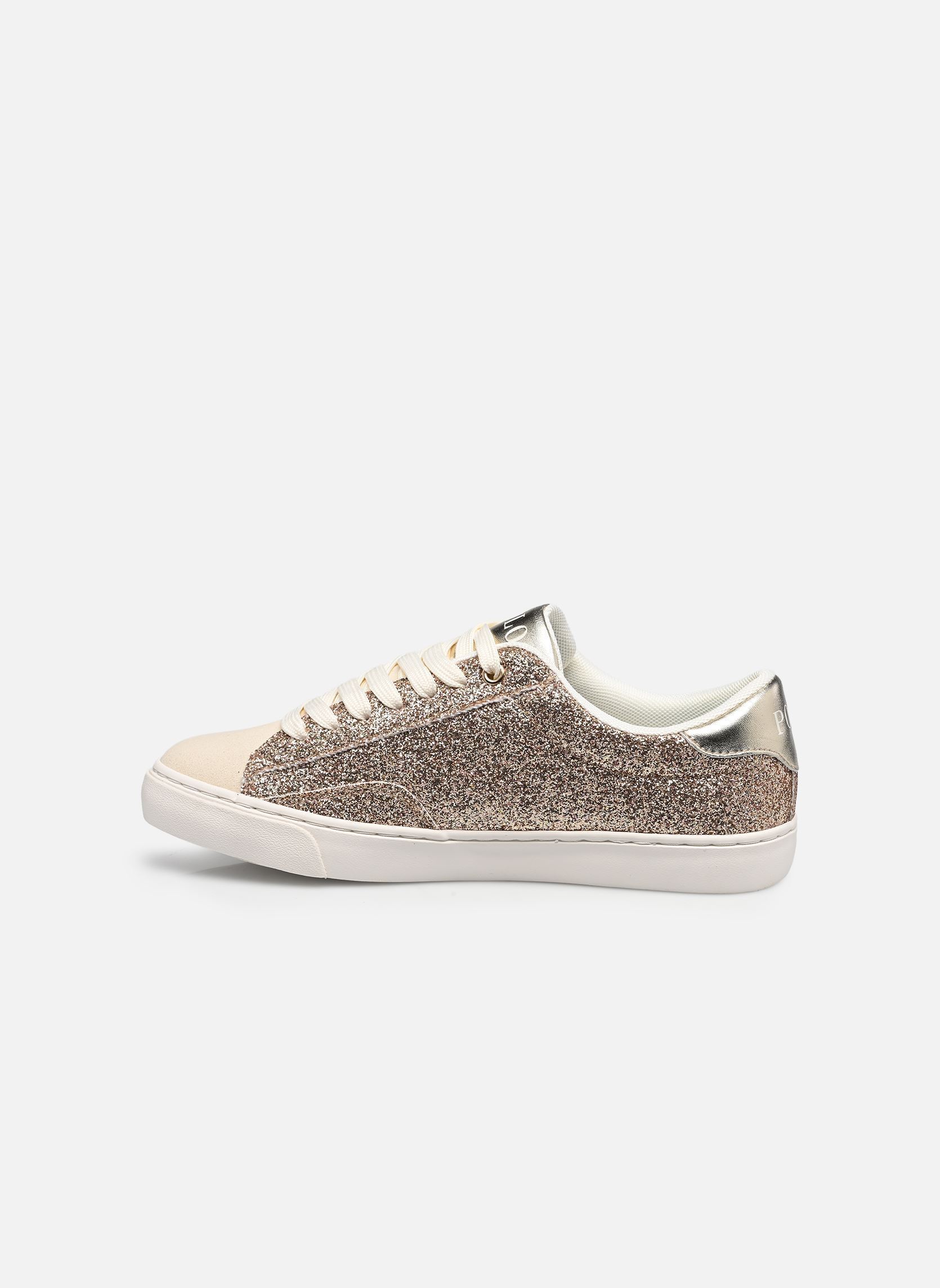 Baskets basses THERON V fille or et bronze Polo Ralph Lauren Baskets basses THERON V fille or et bronze GOLD GLITTER/ SAND MICRO/GOLD