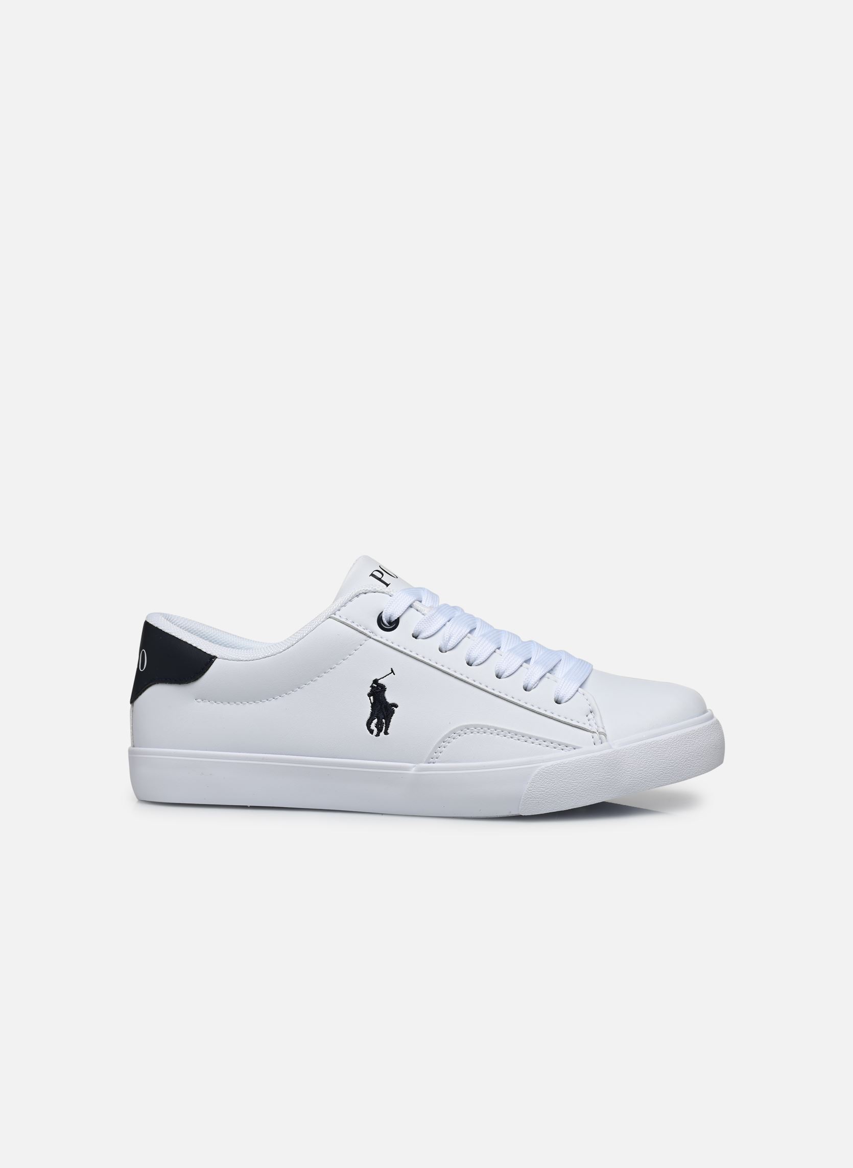 Baskets basses THERON V garçon blanc Polo Ralph Lauren Baskets basses THERON V garçon blanc WHITE SMOOTH PU/NAVY W/ NAVY P