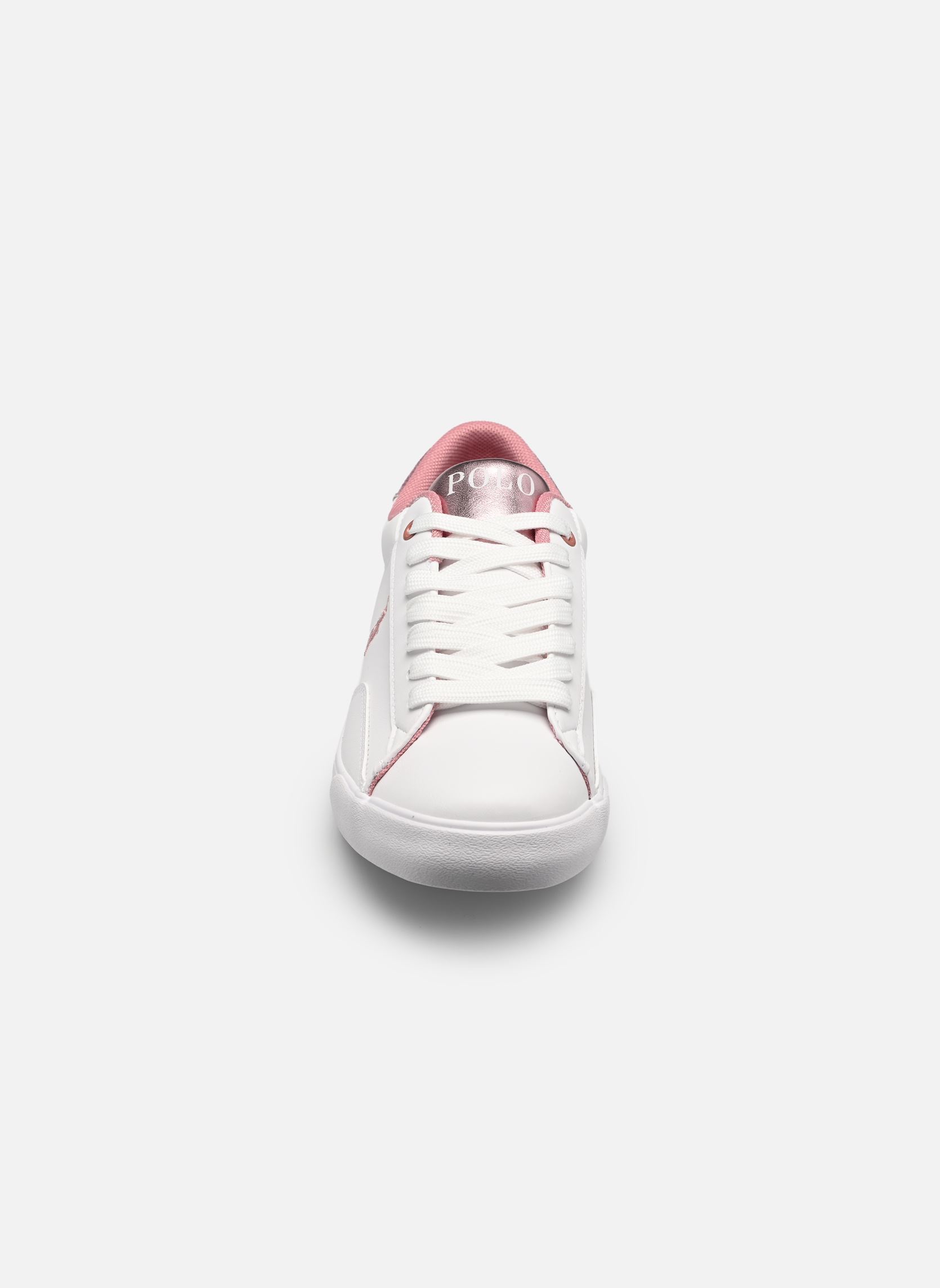 Niedrige Sneaker THERON V mädchen weiß Polo Ralph Lauren Niedrige Sneaker THERON V mädchen weiß WHITE SMOOTH/LT PINK/GLITTER W