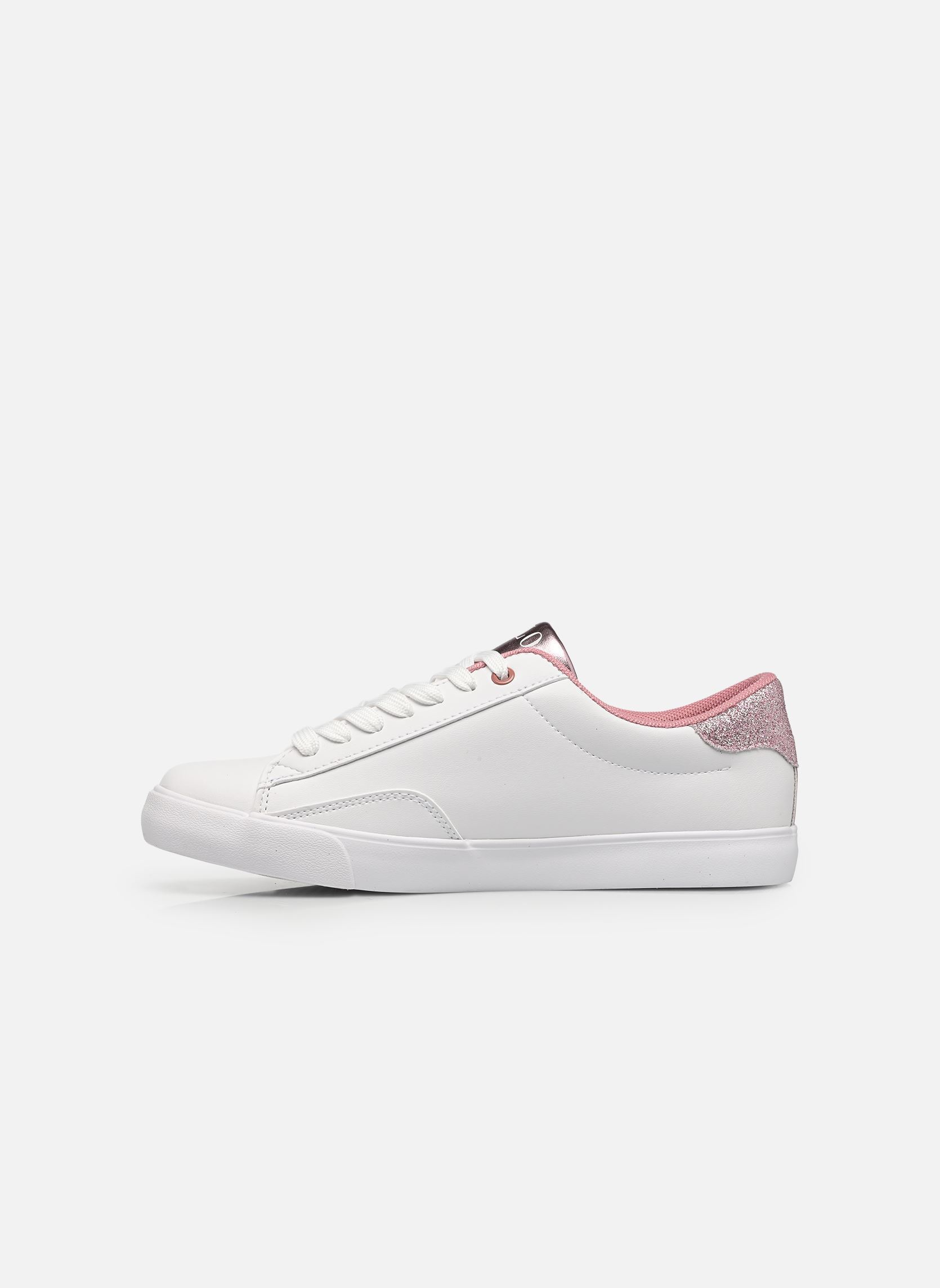 Niedrige Sneaker THERON V mädchen weiß Polo Ralph Lauren Niedrige Sneaker THERON V mädchen weiß WHITE SMOOTH/LT PINK/GLITTER W