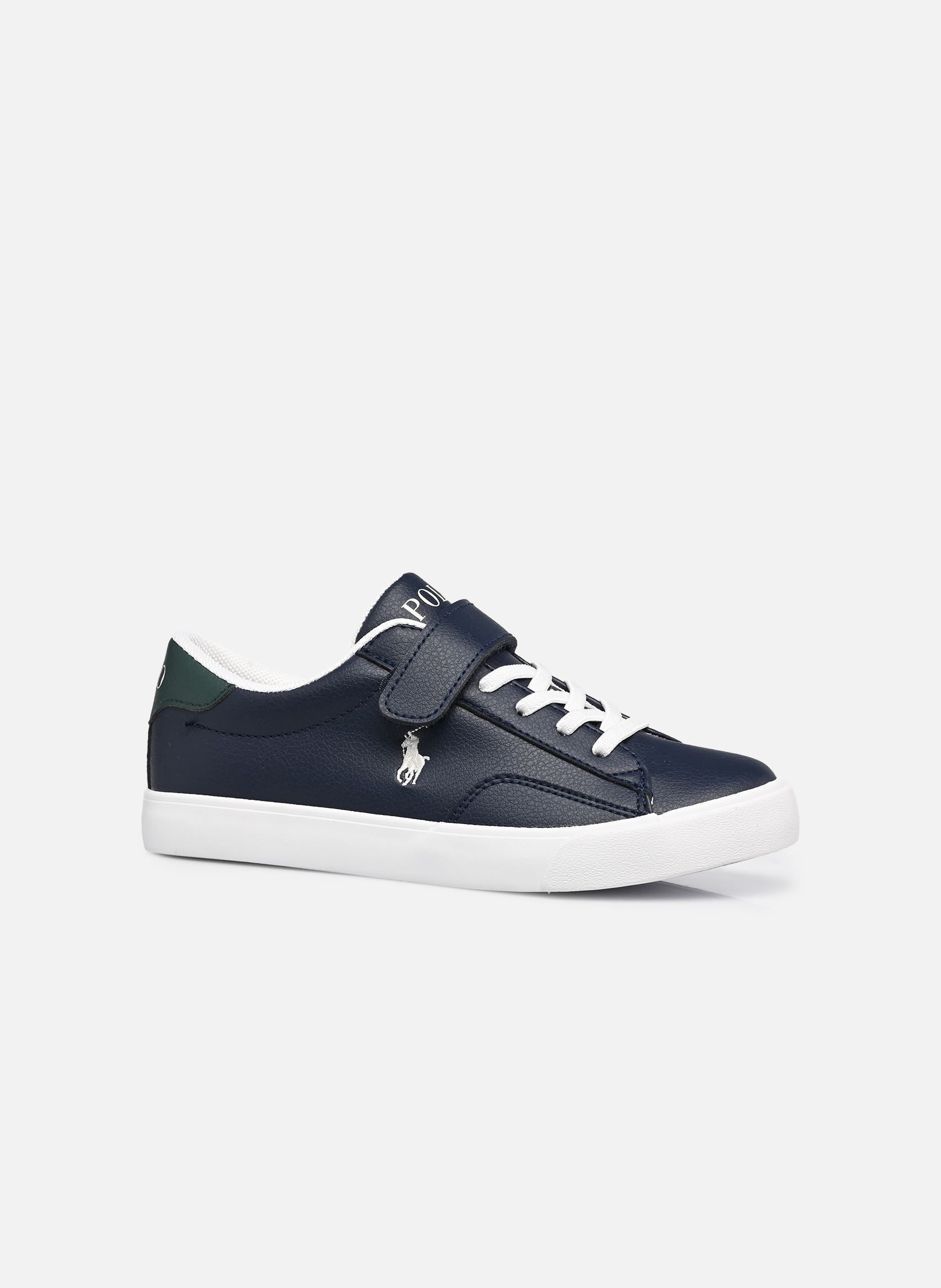 Niedrige Sneaker THERON V PS jungen blau Polo Ralph Lauren Niedrige Sneaker THERON V PS jungen blau NAVY TUMBLED/DARK GREEN TUMBLE