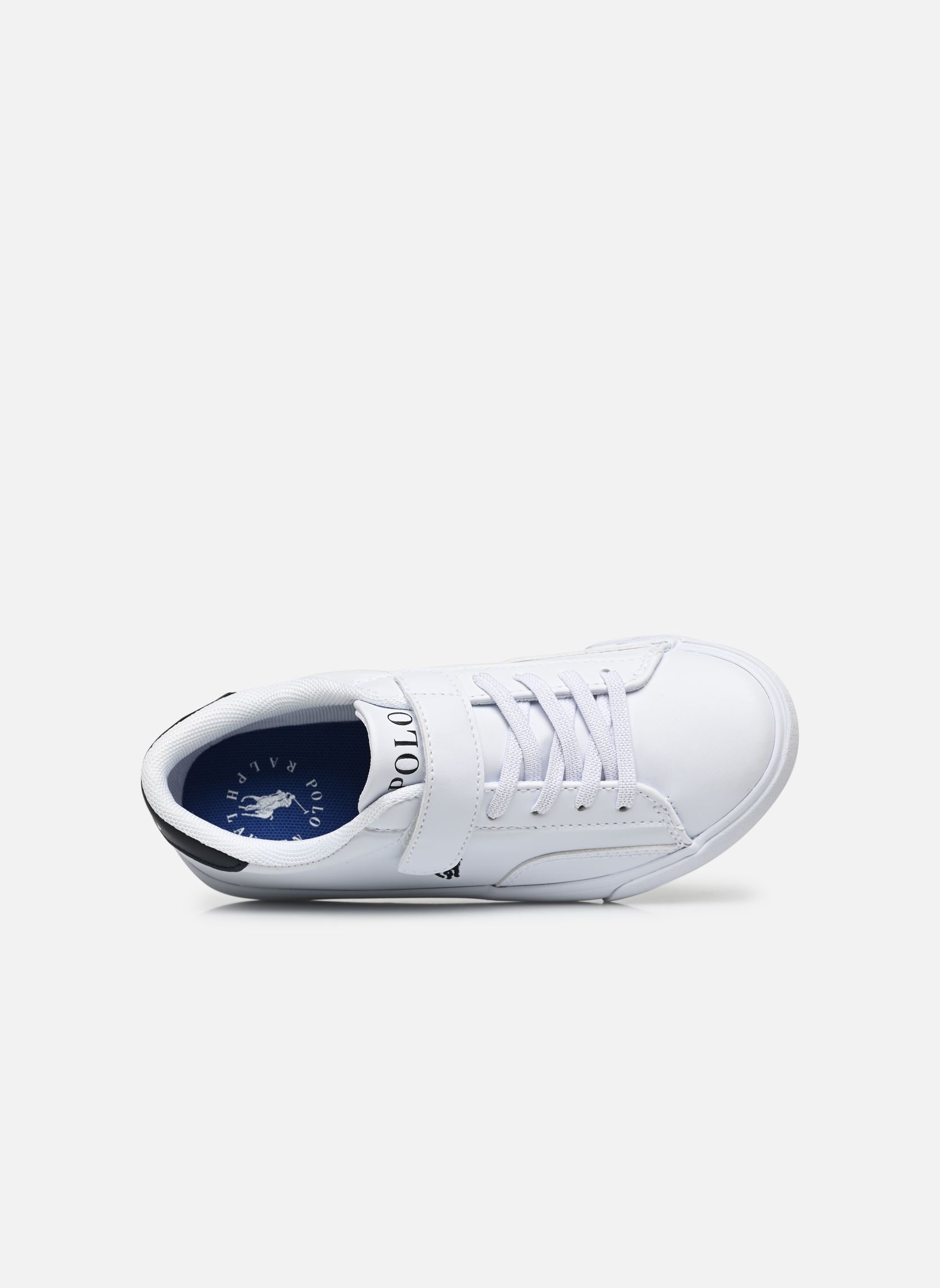 Baskets basses THERON V PS garçon blanc Polo Ralph Lauren Baskets basses THERON V PS garçon blanc WHITE SMOOTH PU/NAVY W/ NAVY P