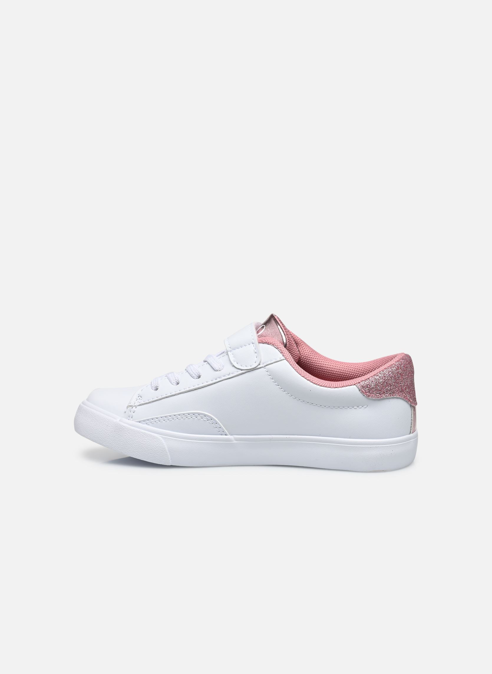 Niedrige Sneaker THERON V PS mädchen weiß Polo Ralph Lauren Niedrige Sneaker THERON V PS mädchen weiß WHITE SMOOTH PU/LT PINK/GLITTE