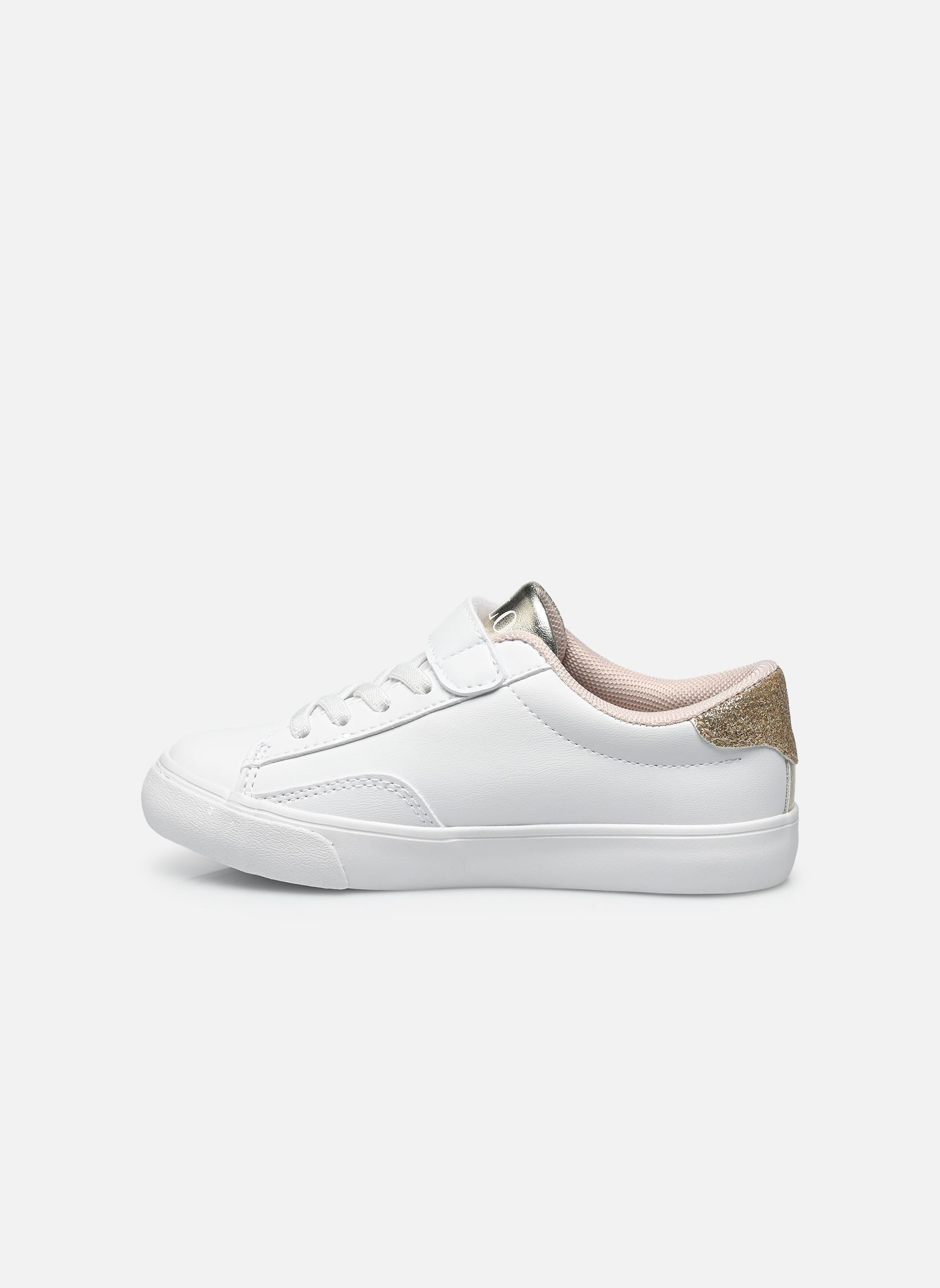 Niedrige Sneaker THERON V PS mädchen weiß Polo Ralph Lauren Niedrige Sneaker THERON V PS mädchen weiß WHITE SMOOTH PU/GOLD METALLIC/