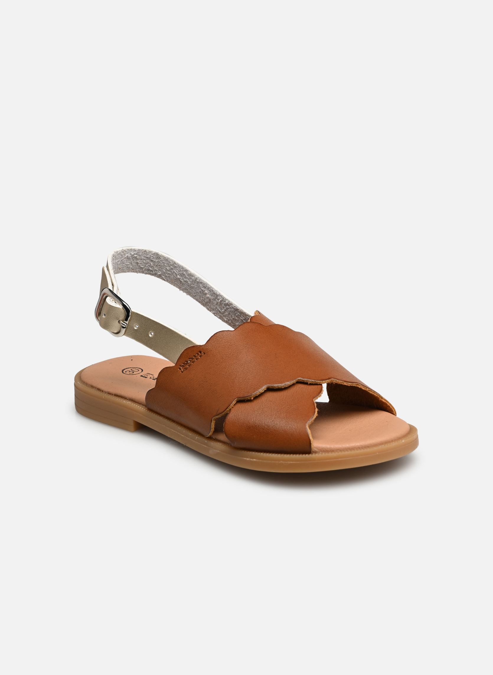 Sandales BOTEL LEATHER fille marron Rose et Martin Sandales BOTEL LEATHER fille marron COGNAC