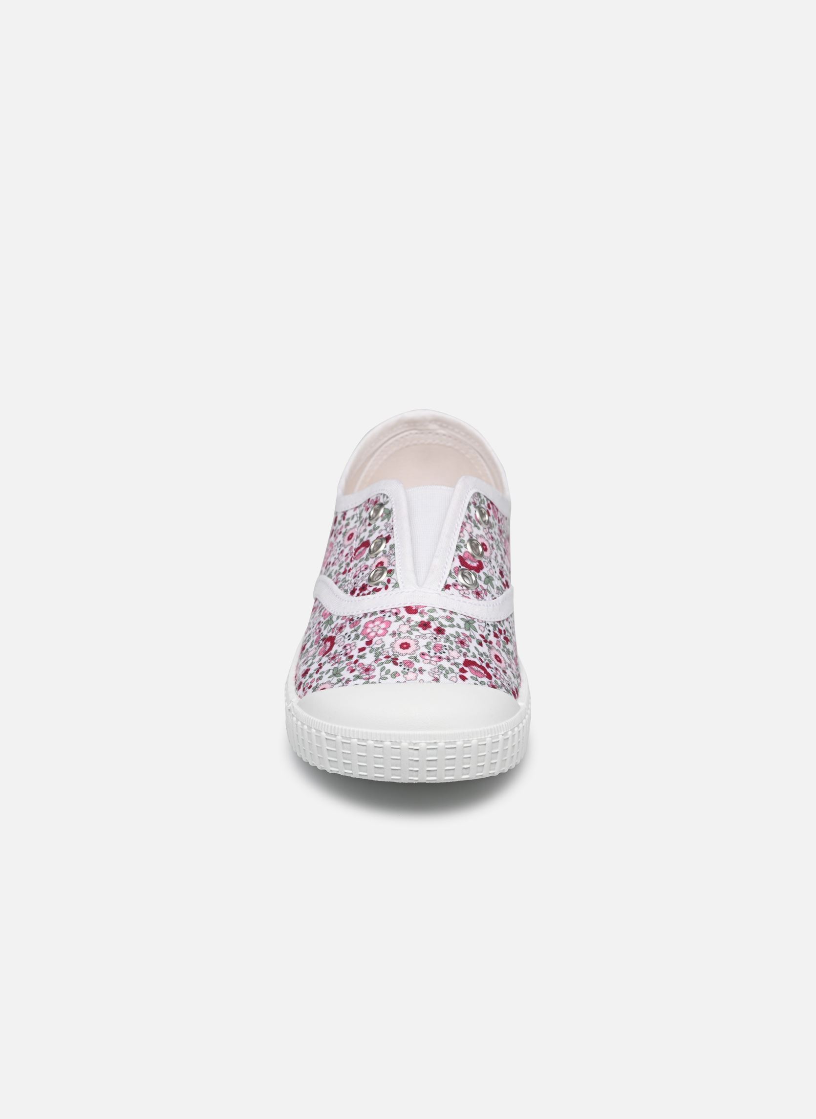 Baskets basses BAHISSA fille multicolore Rose et Martin Baskets basses BAHISSA fille multicolore Fleurs rose/violet liseré blan