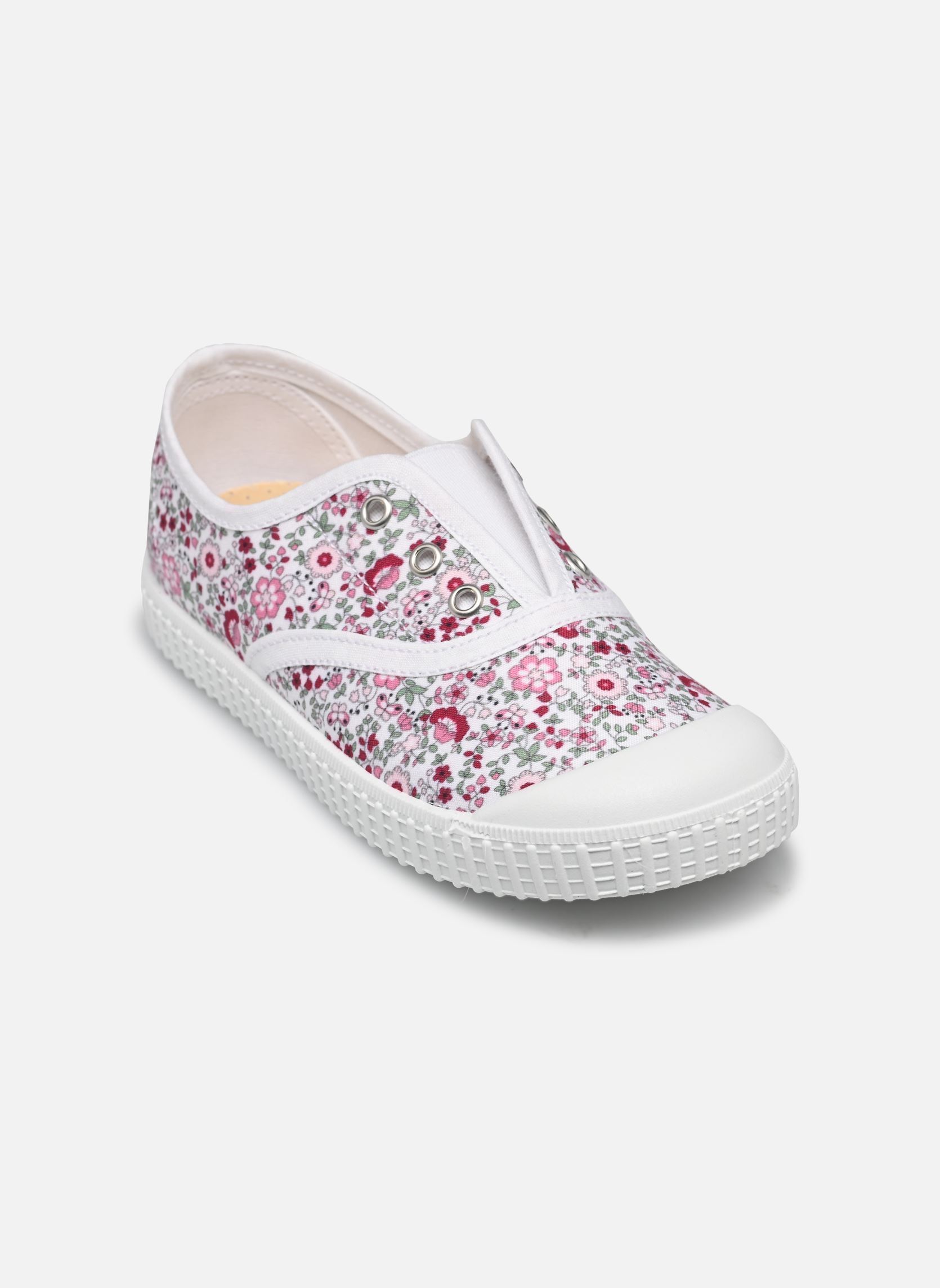Baskets basses BAHISSA fille multicolore Rose et Martin Baskets basses BAHISSA fille multicolore Fleurs rose/violet liseré blan