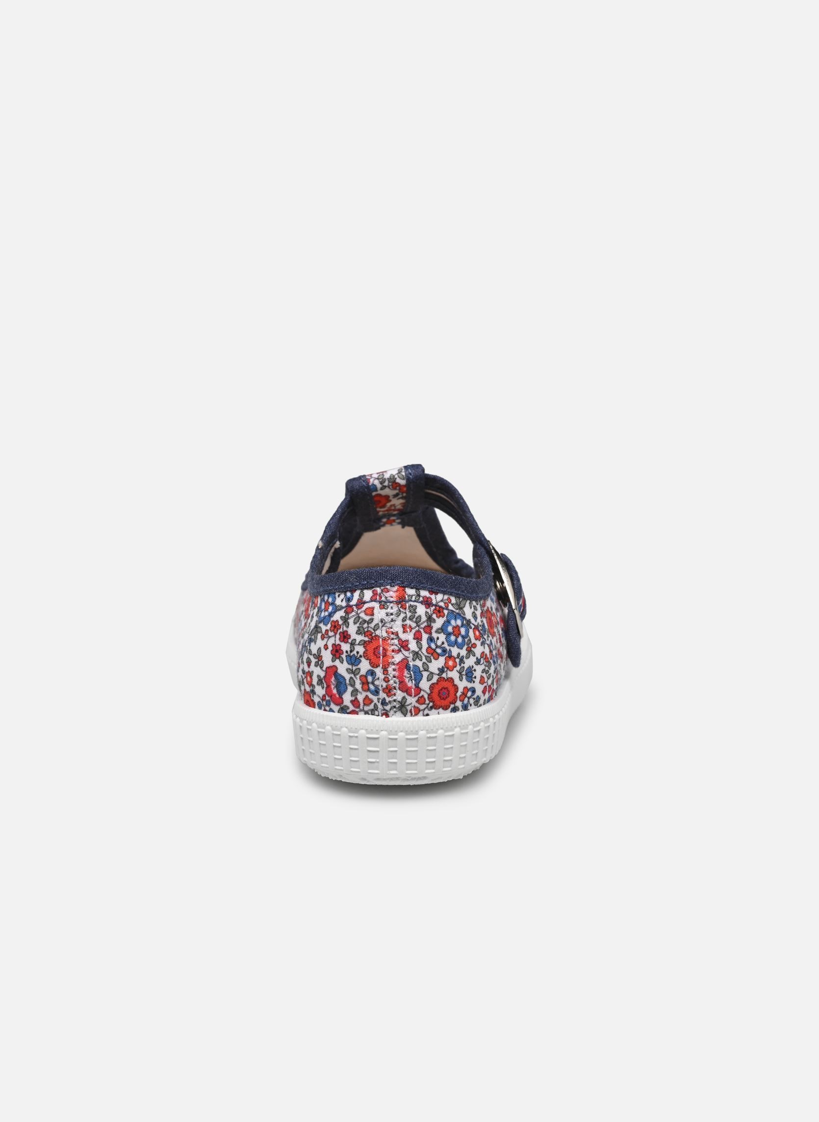 Baskets basses BATISSA fille multicolore Rose et Martin Baskets basses BATISSA fille multicolore Fleurs rouge liseré bleu