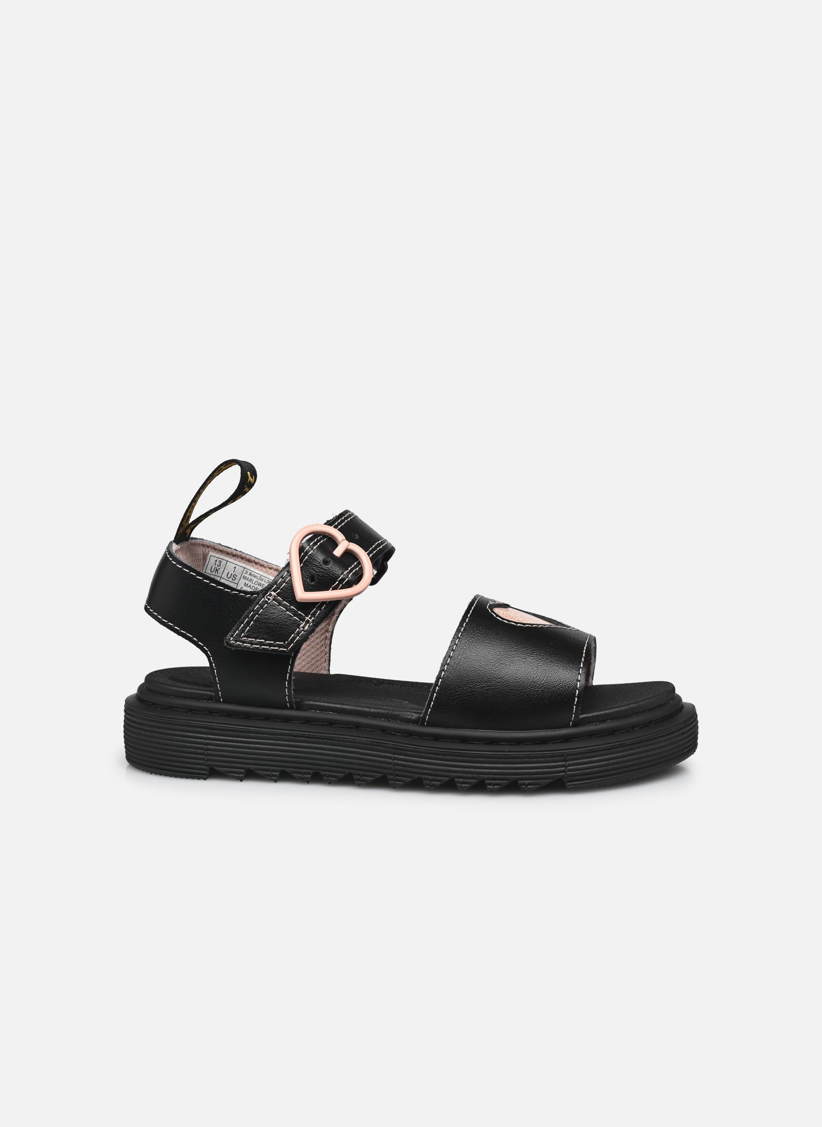Sandali Marlowe Hearts J bambina nero Dr. Martens Sandali Marlowe Hearts J bambina nero BLACK+POWDER PINK